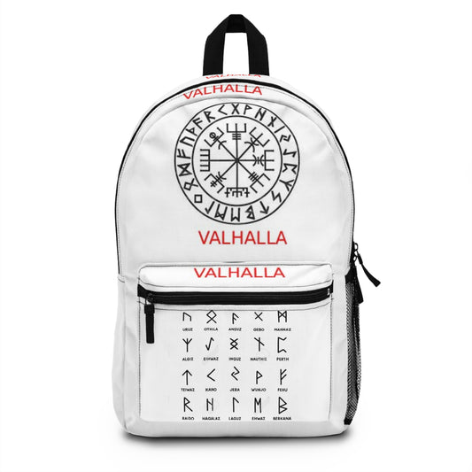 Valhalla Viking Runes Backpack – Vegvisir & Tree of Life Norse Design