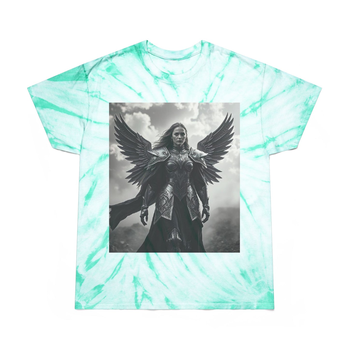 Angel Warrior Tie-Dye Tee — Yellow Cyclone Graphic T-Shirt