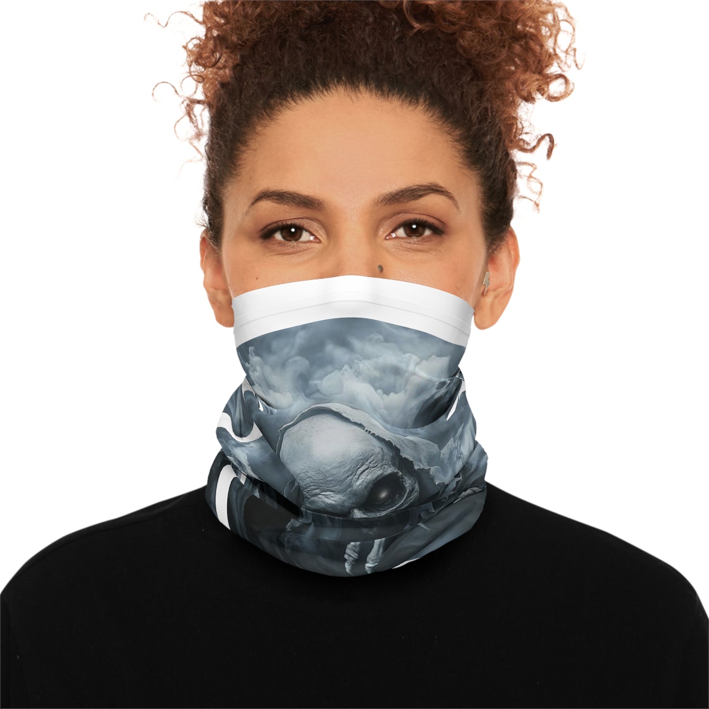 Grim Reaper Skull Neck Gaiter — RIP Horror Face Mask for Halloween