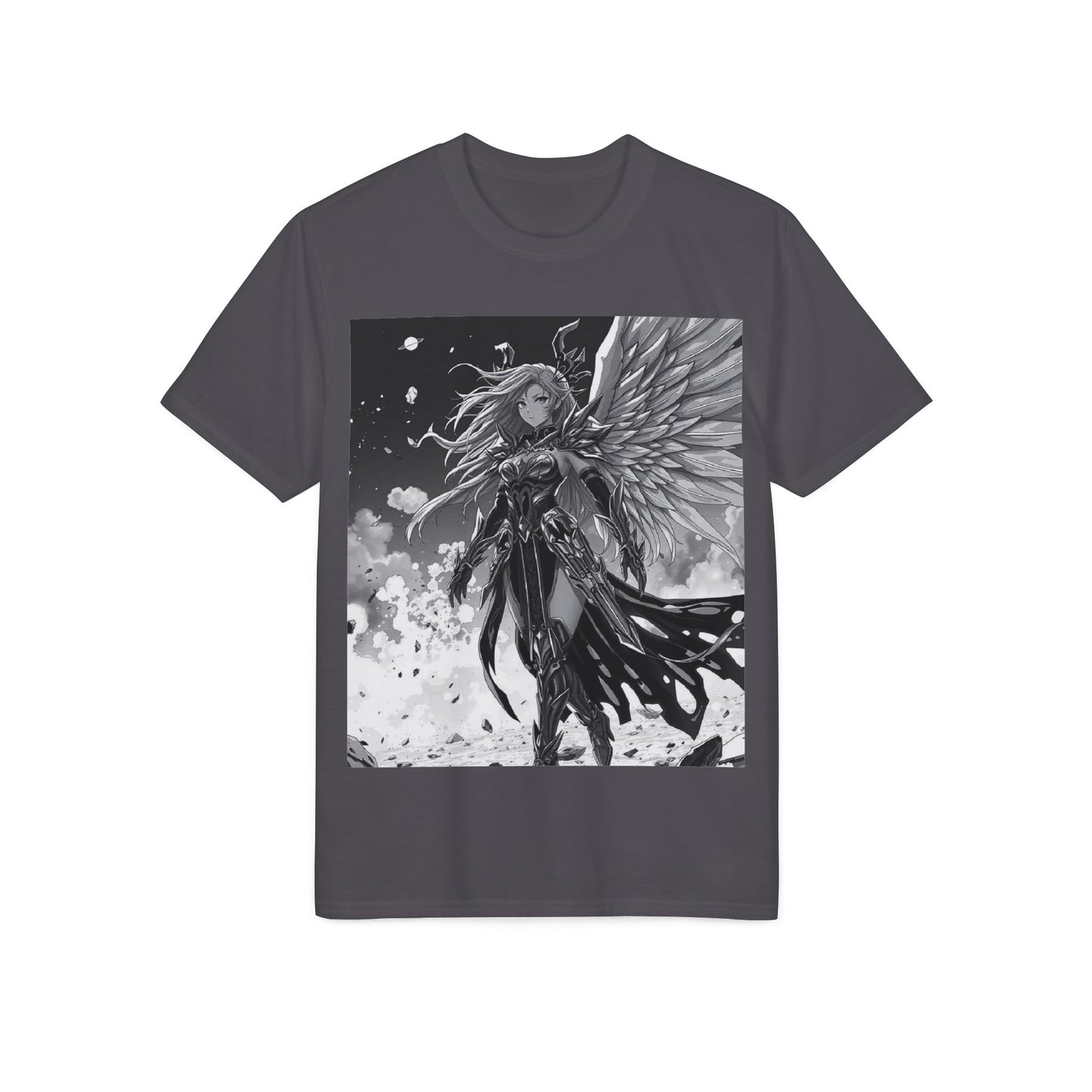 Angel Warrior T-Shirt — Gothic Fantasy Winged Hero Graphic Tee