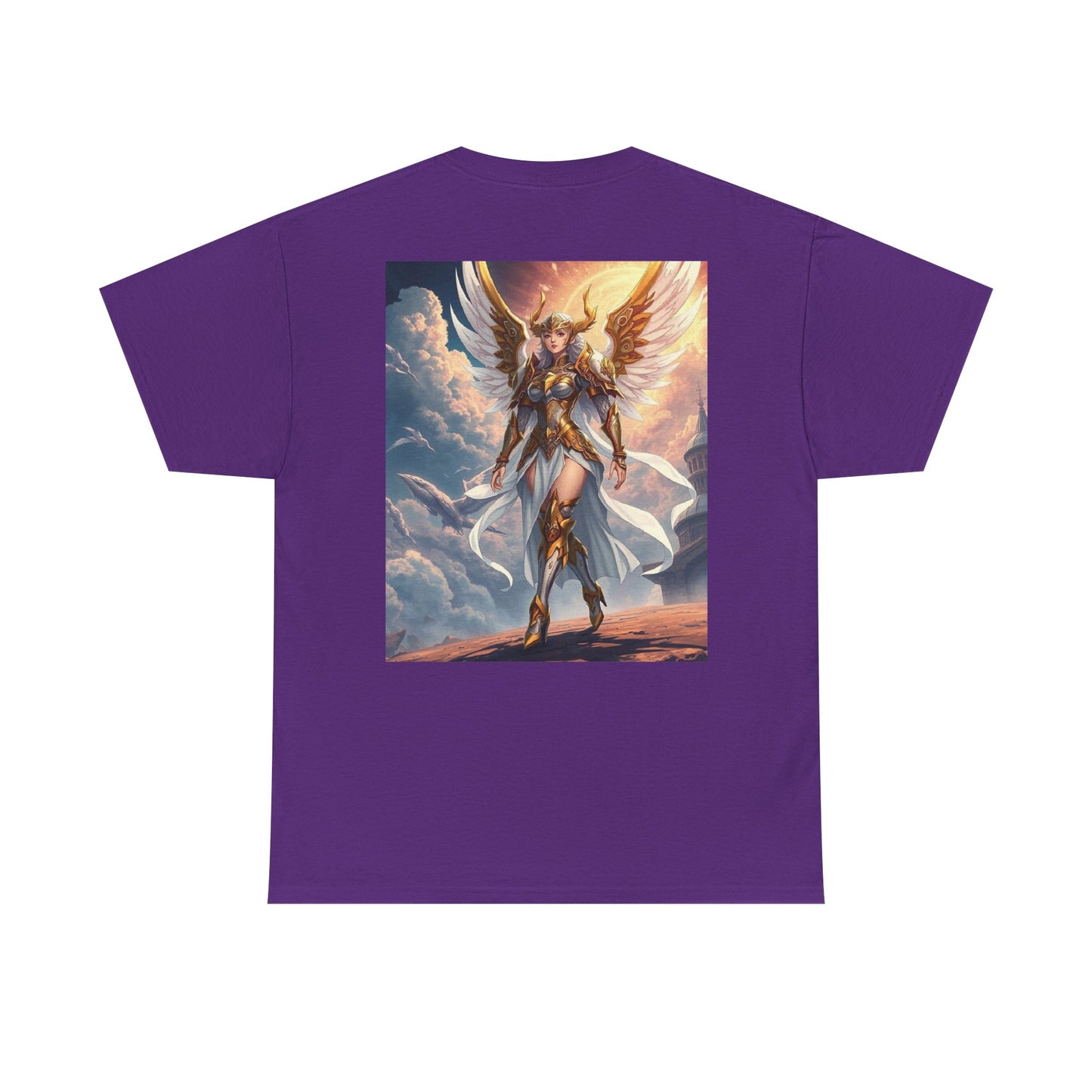 Angel Warrior Graphic Tee — Celestial Valkyrie Mythical Fantasy T-Shirt