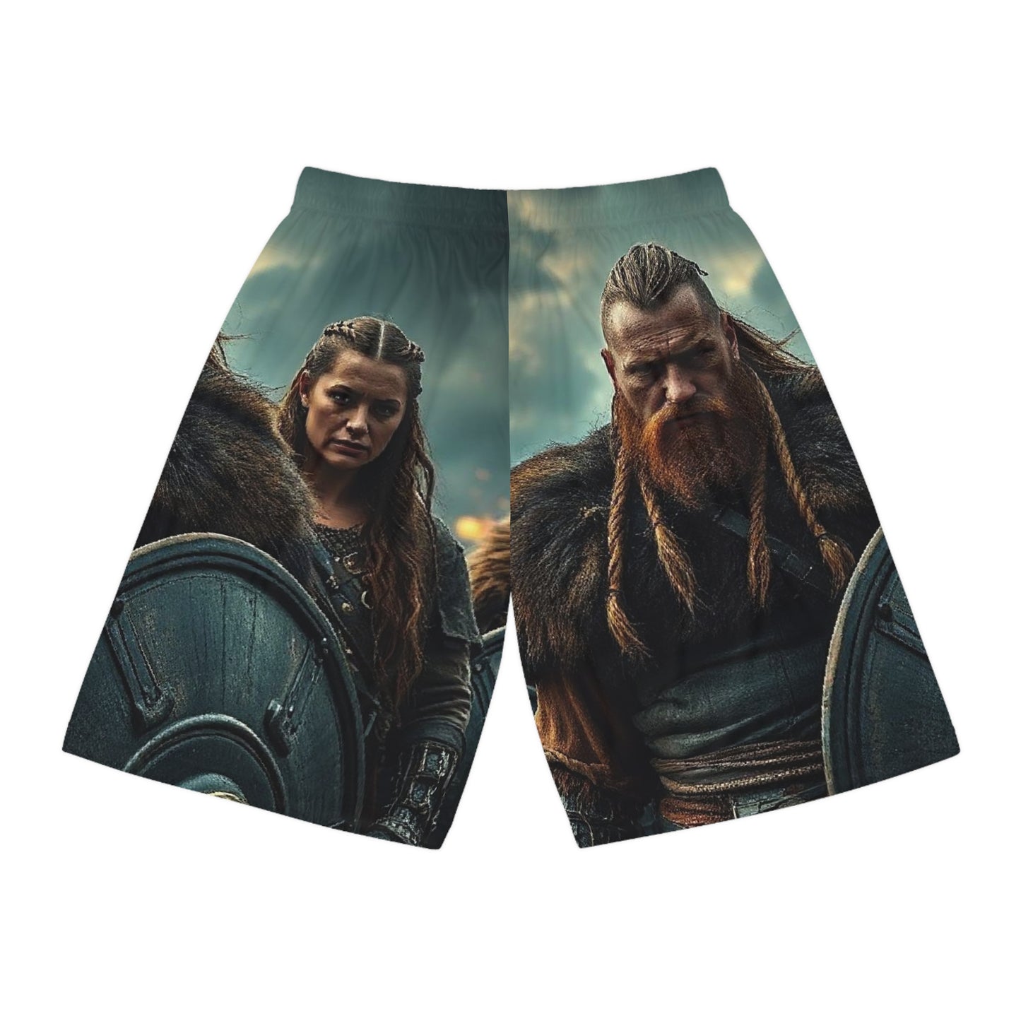 Viking Warriors Basketball Shorts — All-Over Print Athletic Shorts