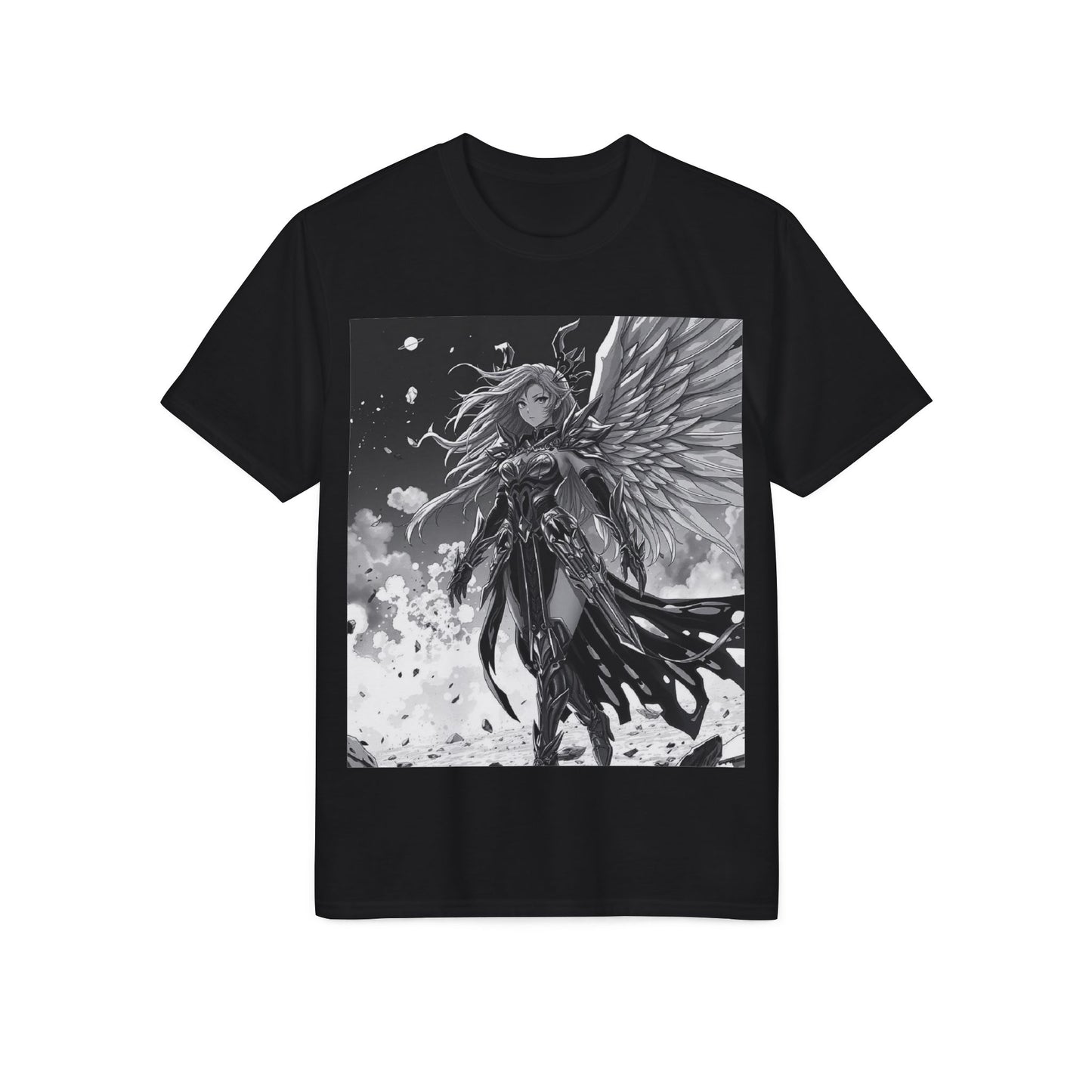Angel Warrior T-Shirt — Gothic Fantasy Winged Hero Graphic Tee