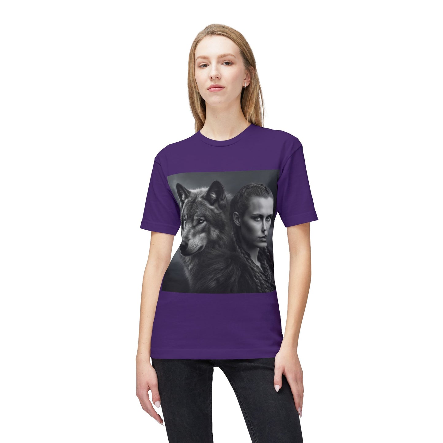 Wolf Spirit T-Shirt — Woman & Wolf Portrait Graphic Tee