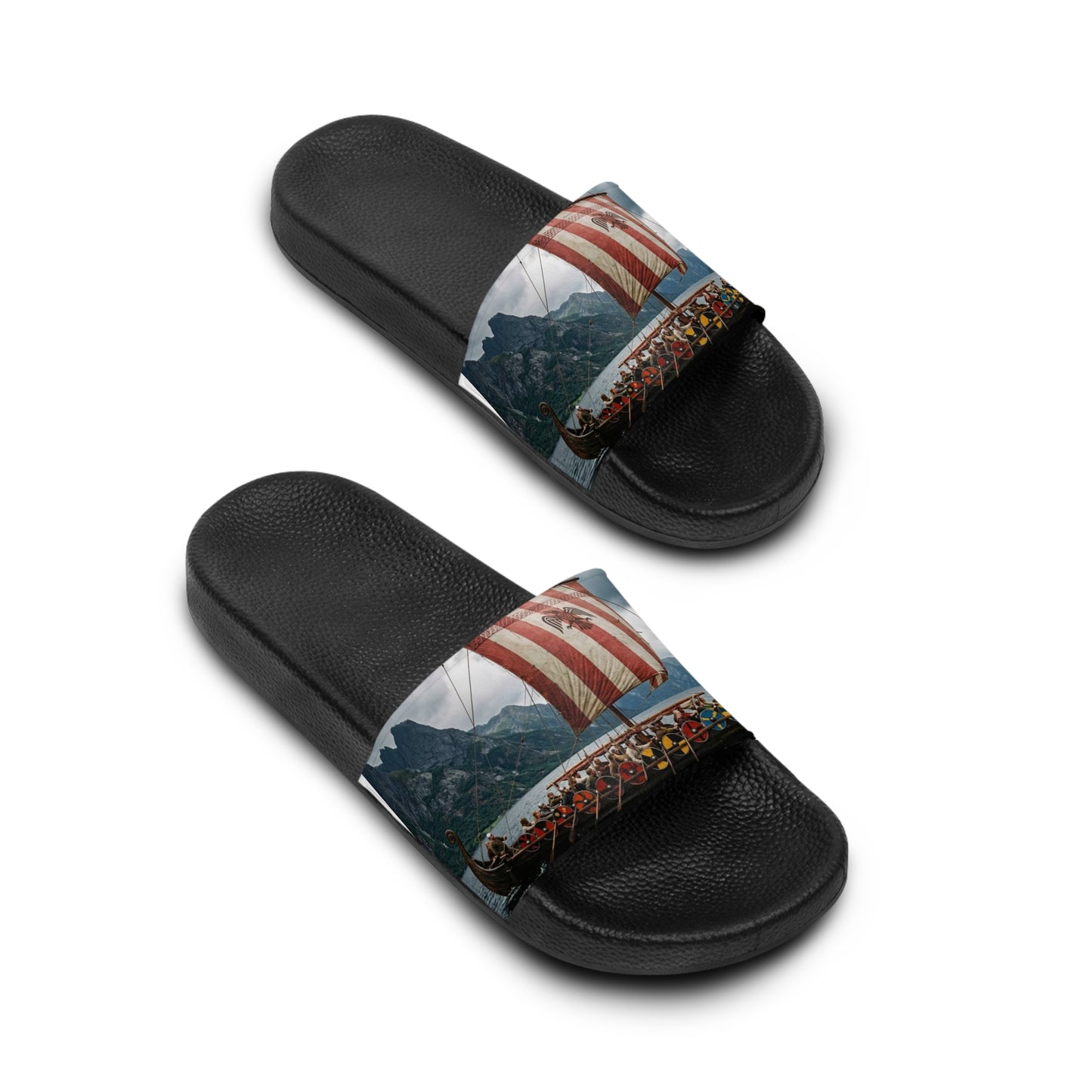Viking Longship Slide Sandals – Women's Nautical Festival Beach Slides
