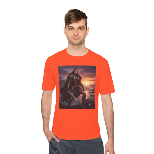 Viking Warrior Graphic Tee — Nordic Sunset Sword T‑Shirt