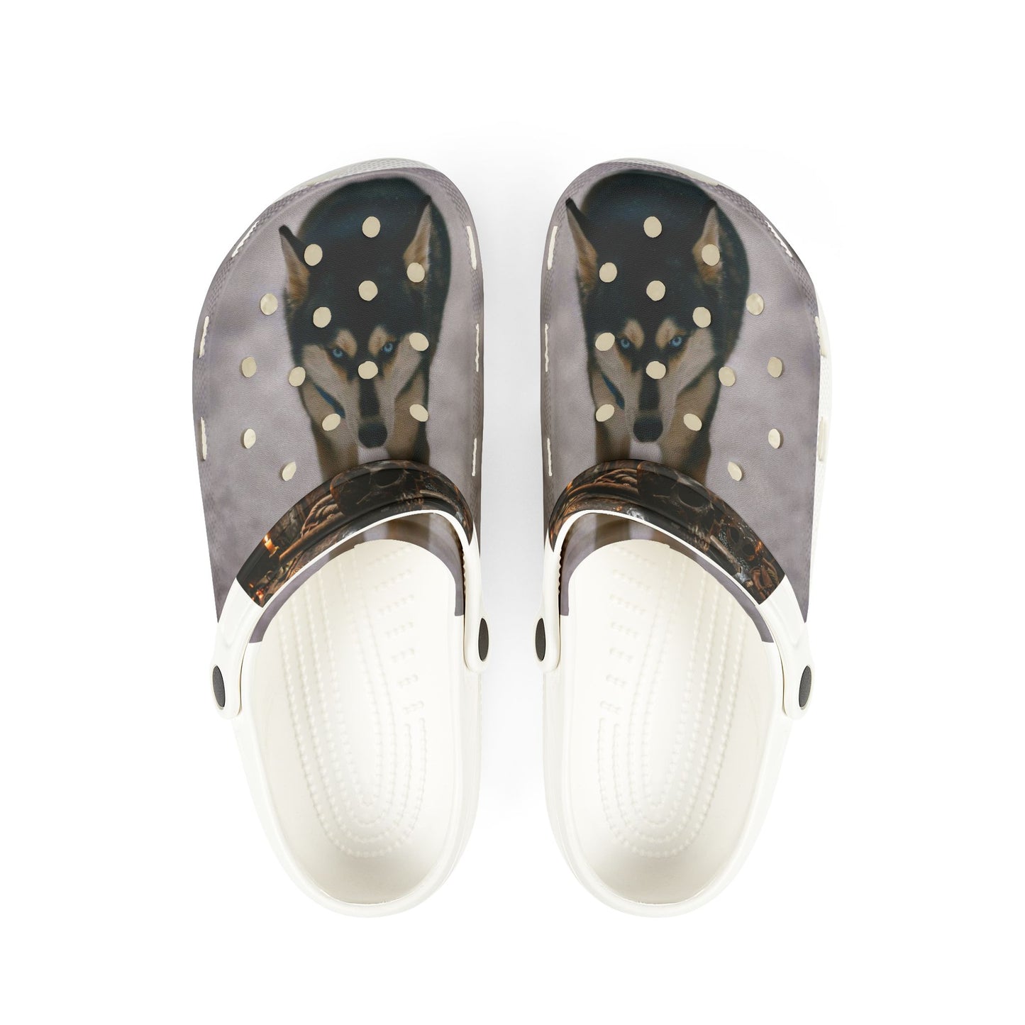 Camouflage Polka EVA Foam Clogs — Lightweight Slip-On Garden Shoes