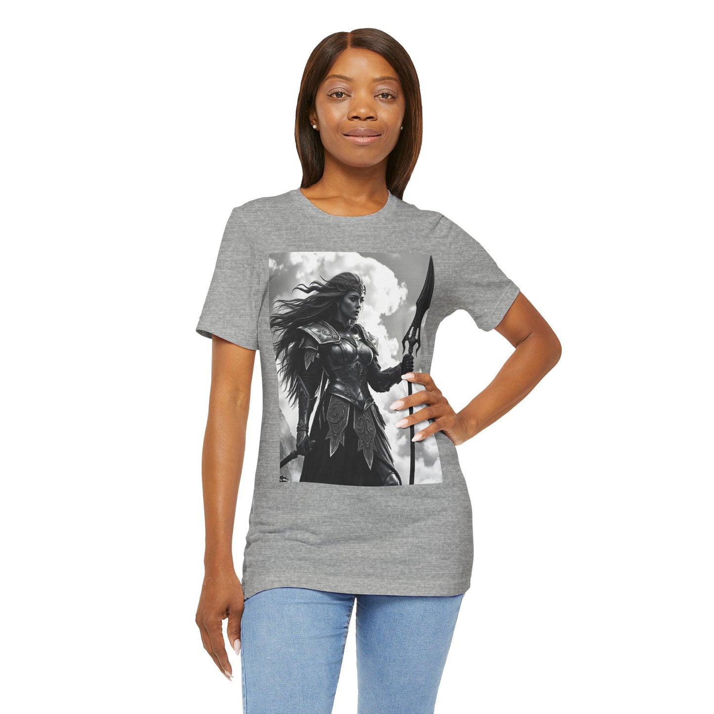 Valkyrie Warrior T-Shirt – Mythic Female Armor Art Tee