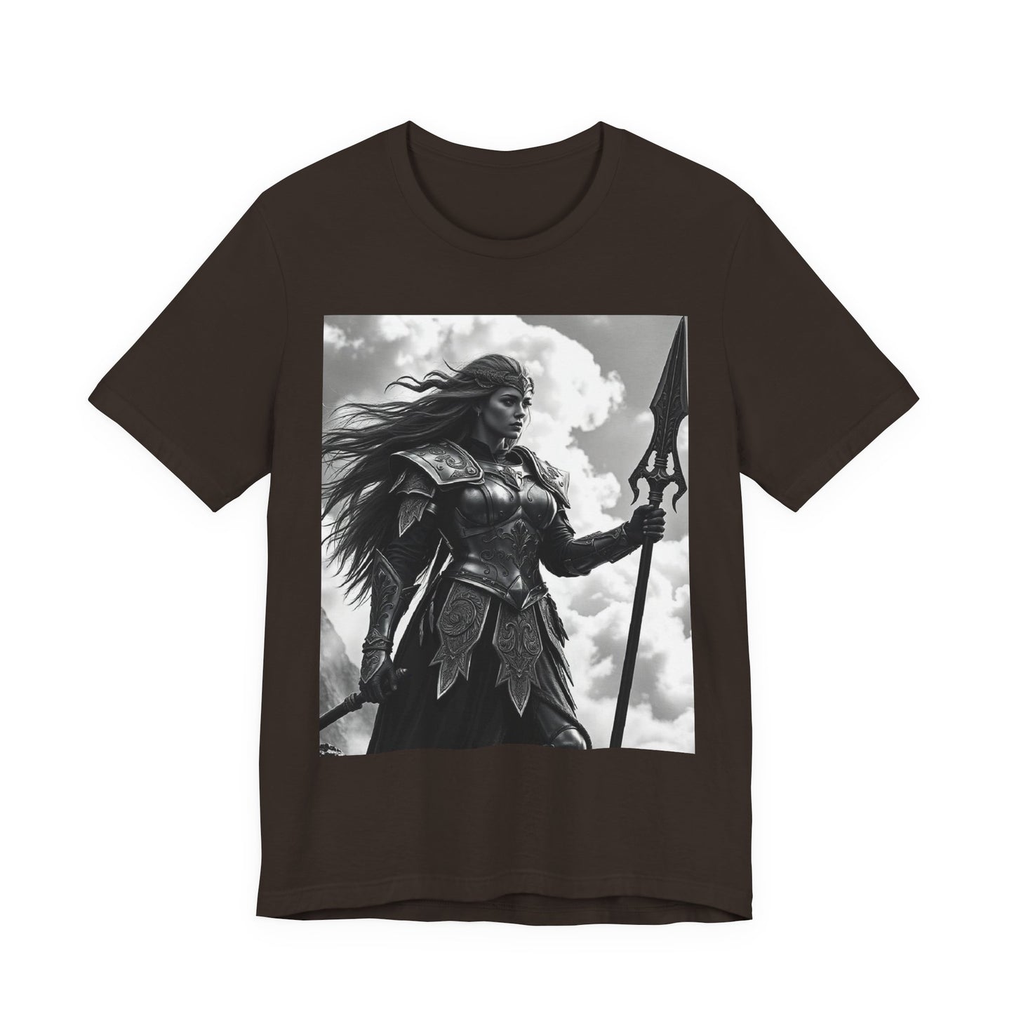 Valkyrie Warrior T-Shirt – Mythic Female Armor Art Tee