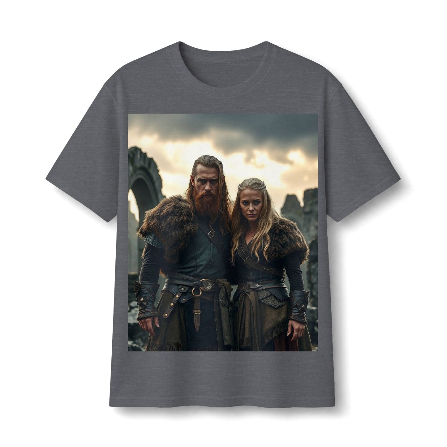 Viking Warrior Couple Graphic Tee