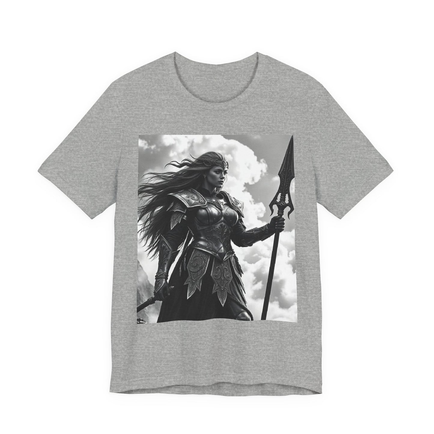 Valkyrie Warrior T-Shirt – Mythic Female Armor Art Tee