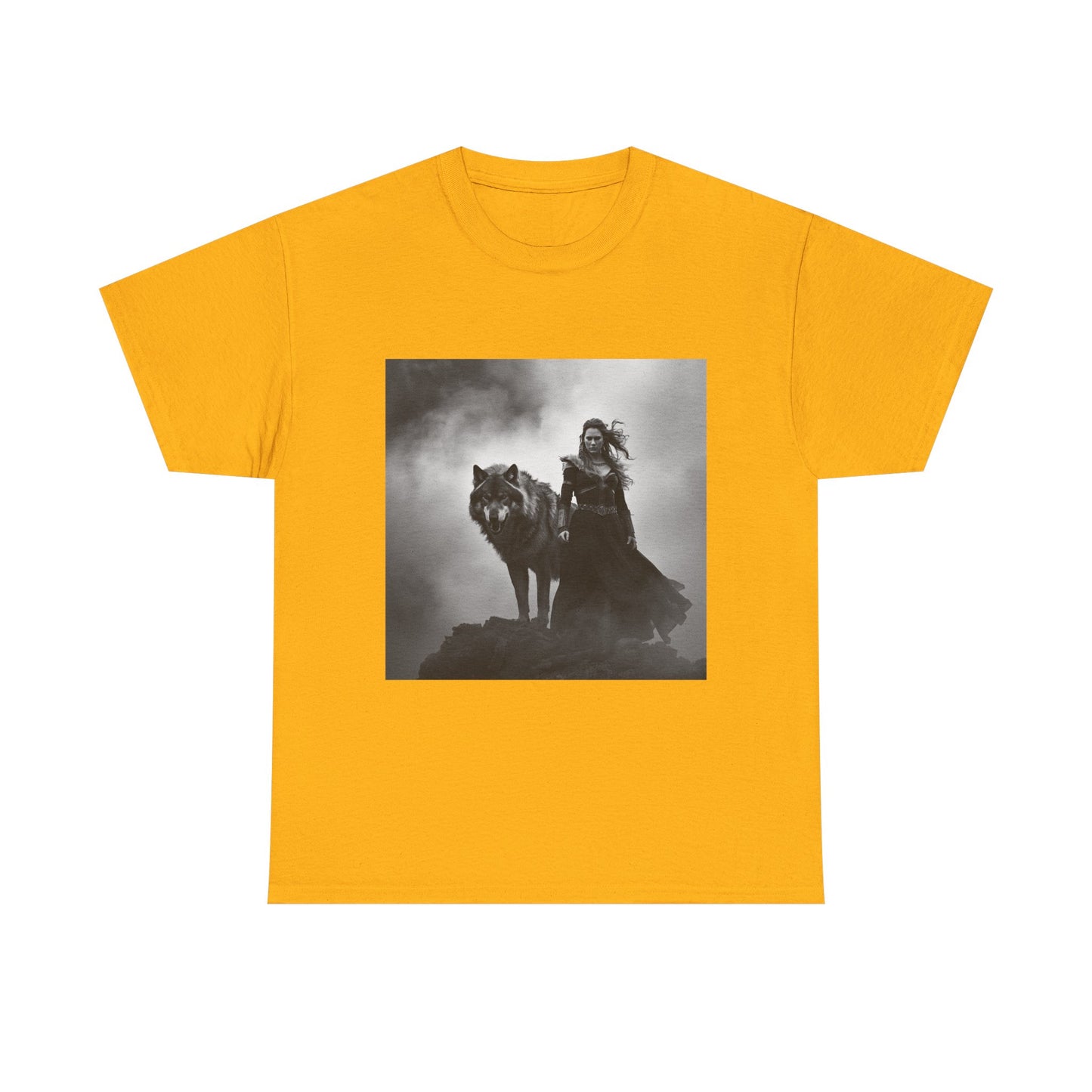 Witch & Wolf T‑Shirt — Gothic Fantasy Graphic Tee
