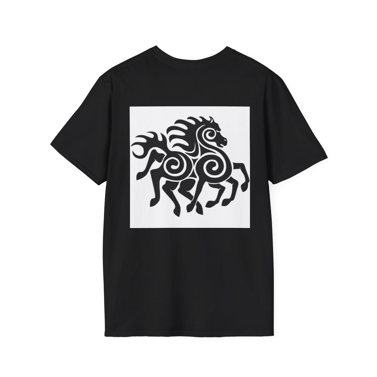 Tribal Horse Graphic T-Shirt — Celtic-Inspired Running Stallion Design