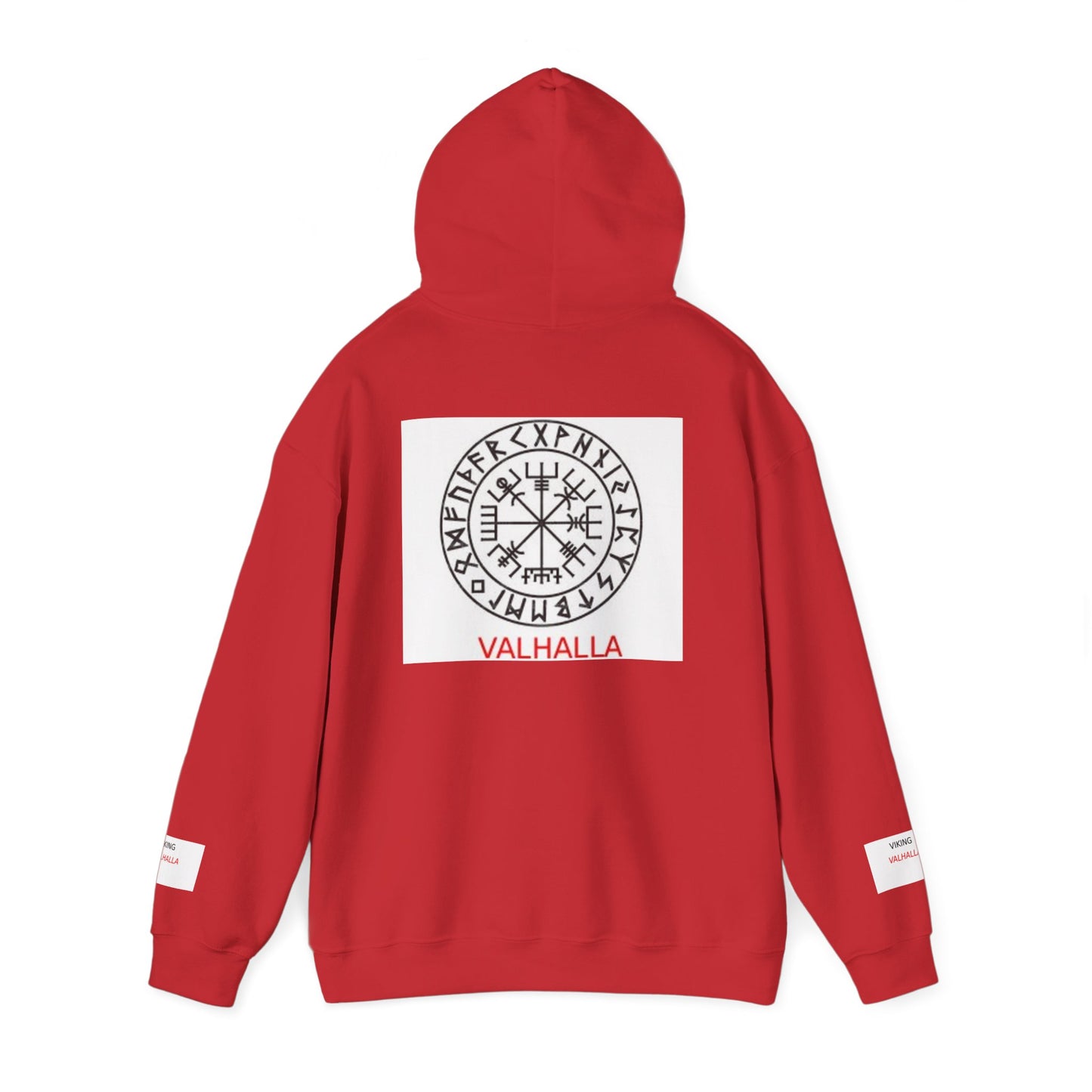 Viking Valhalla Hoodie — Norse Rune Shield Back Graphic