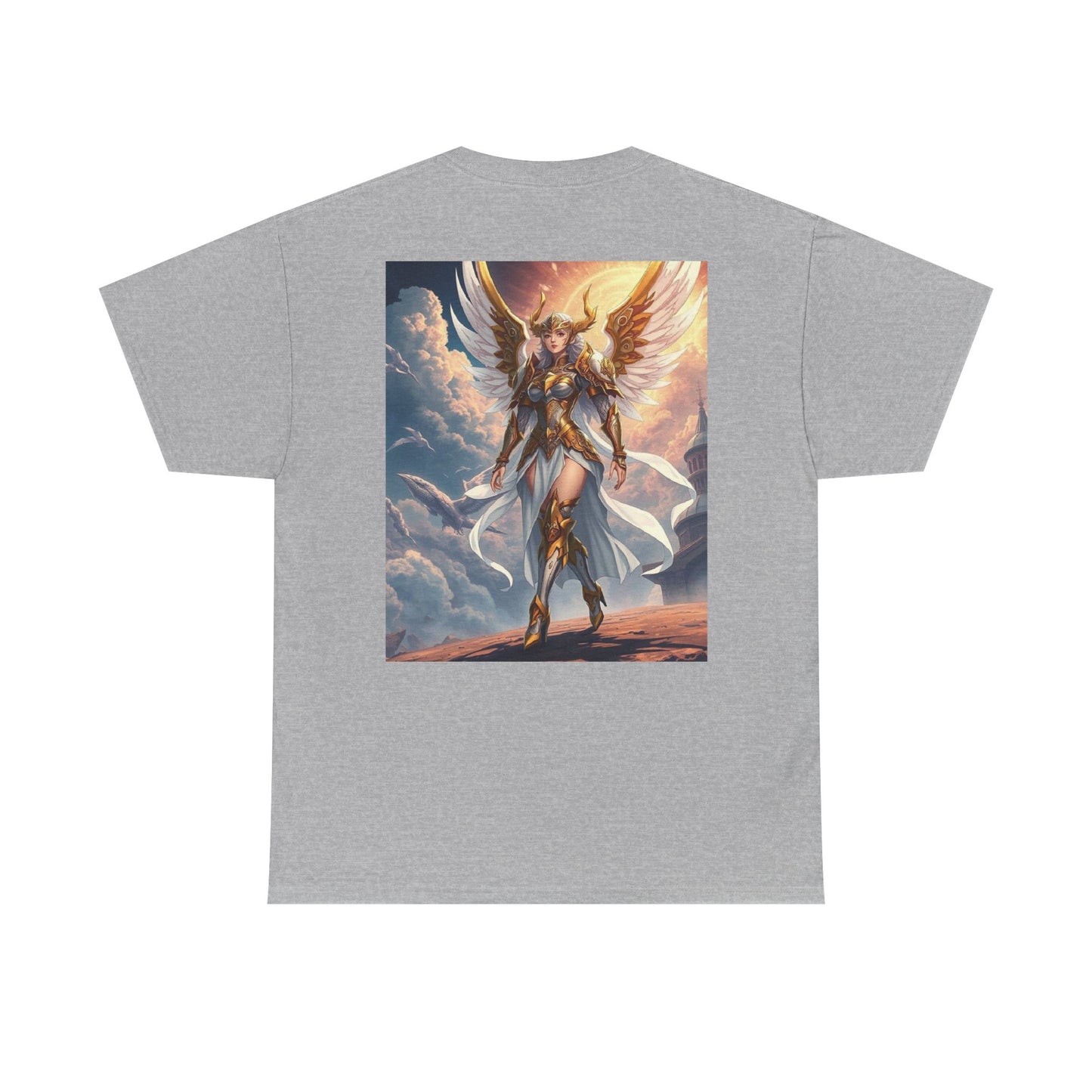 Angel Warrior Graphic Tee — Celestial Valkyrie Mythical Fantasy T-Shirt