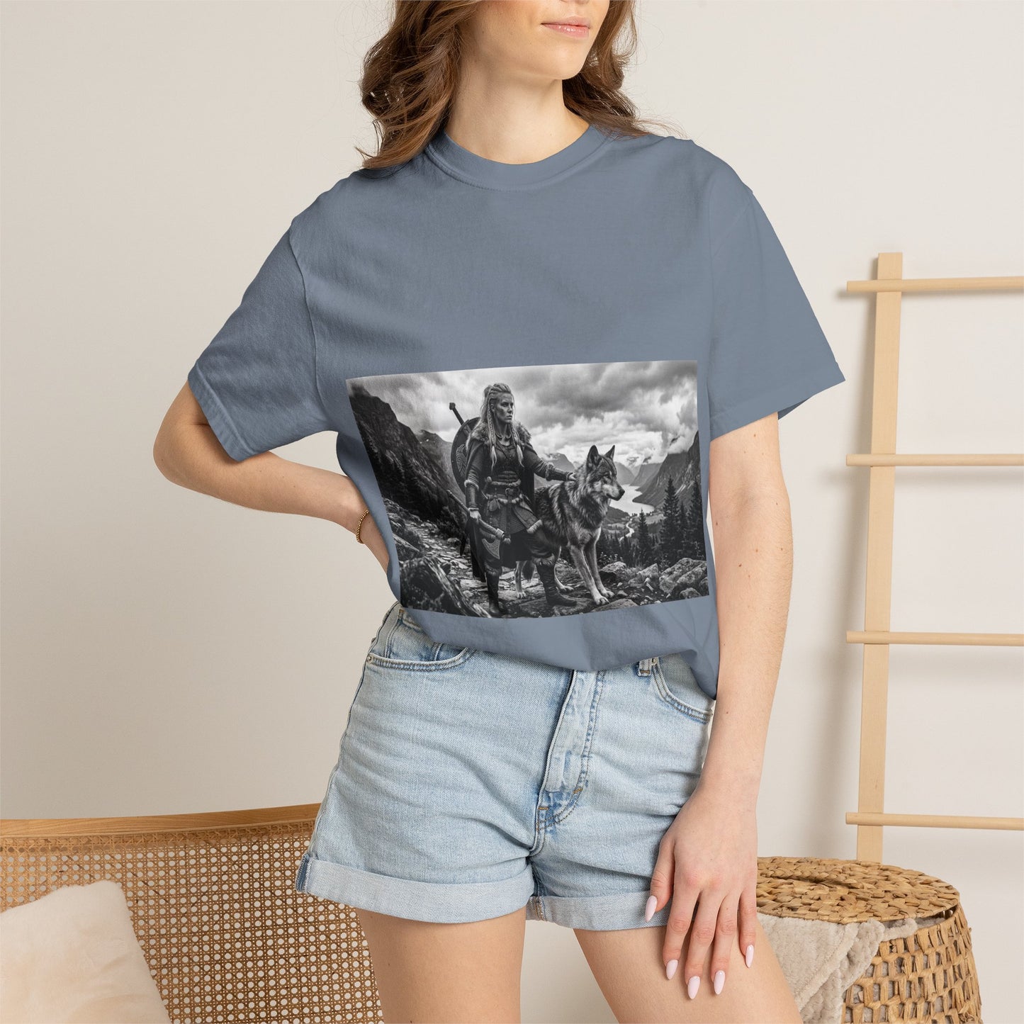 Viking Warrior with Wolf T-Shirt