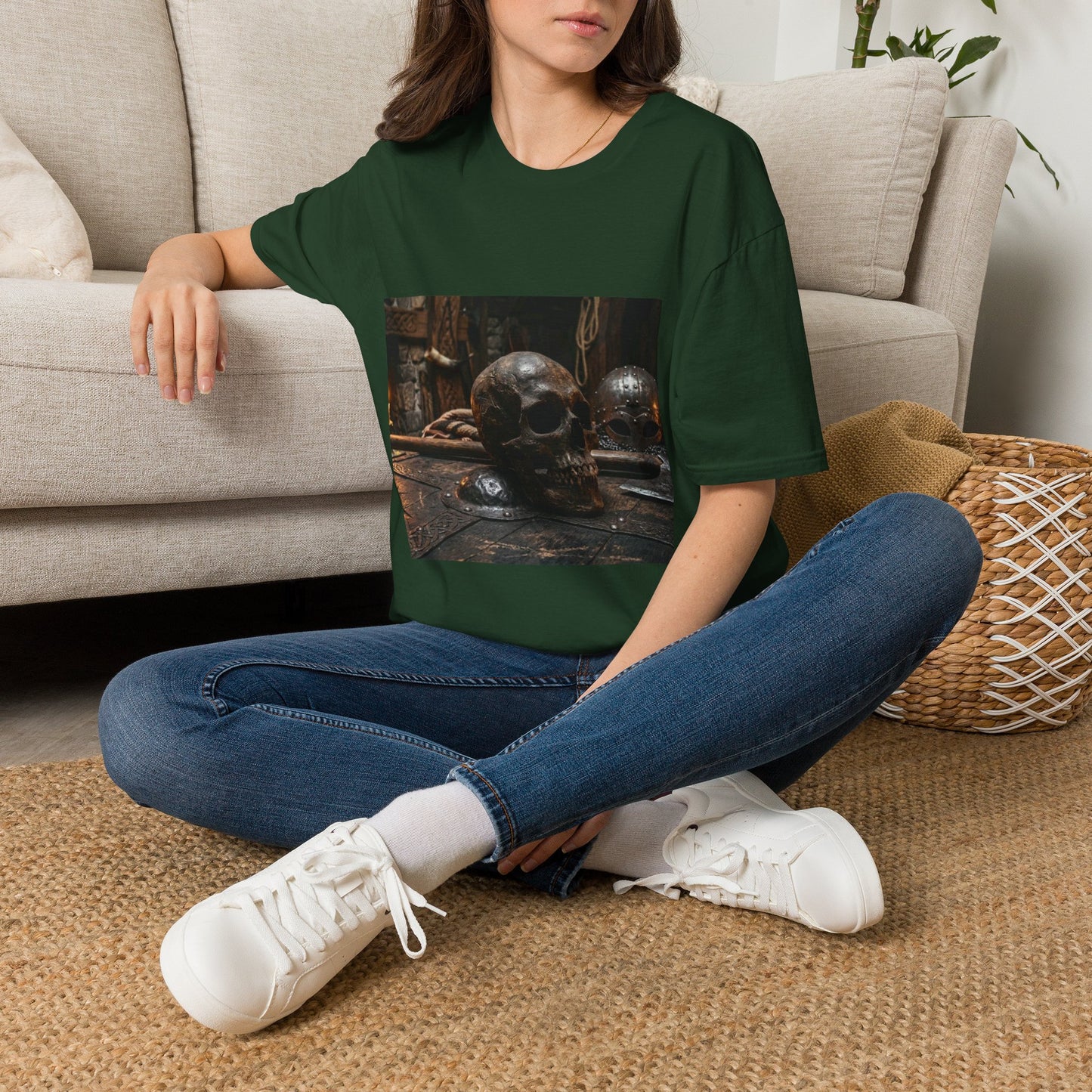 Skull & Relics Graphic T-Shirt — Gothic Vintage Curio Tee