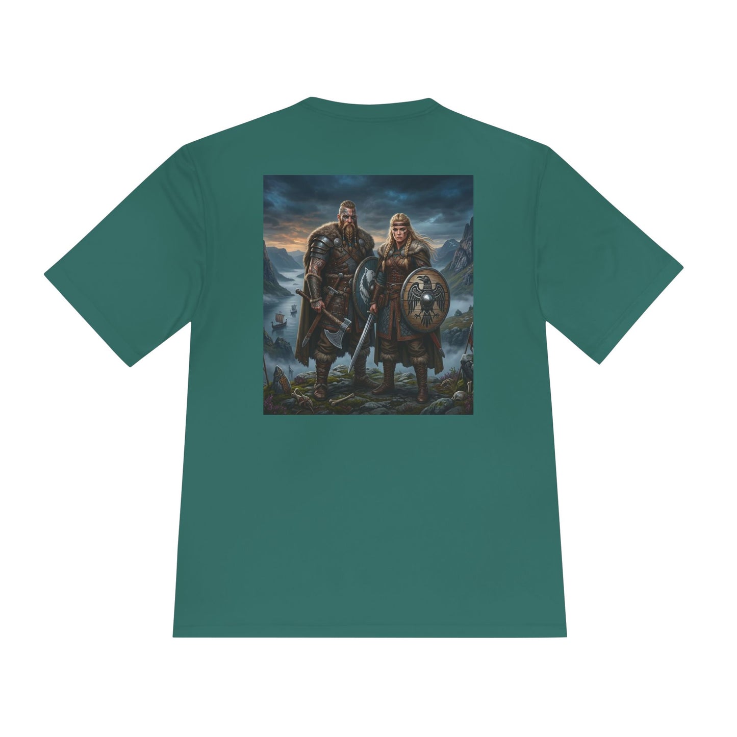 Viking Warriors Graphic Tee — Norse Shield & Axe Mythic T-Shirt
