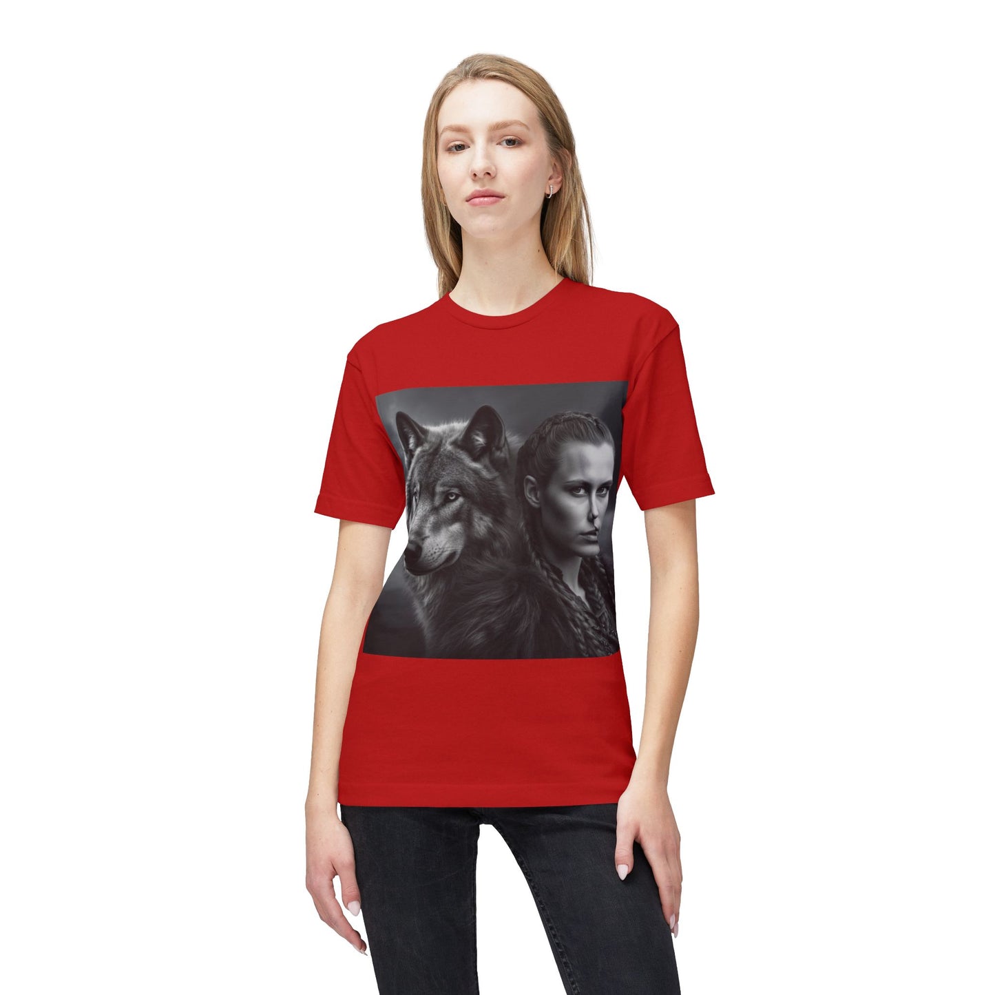 Wolf Spirit T-Shirt — Woman & Wolf Portrait Graphic Tee