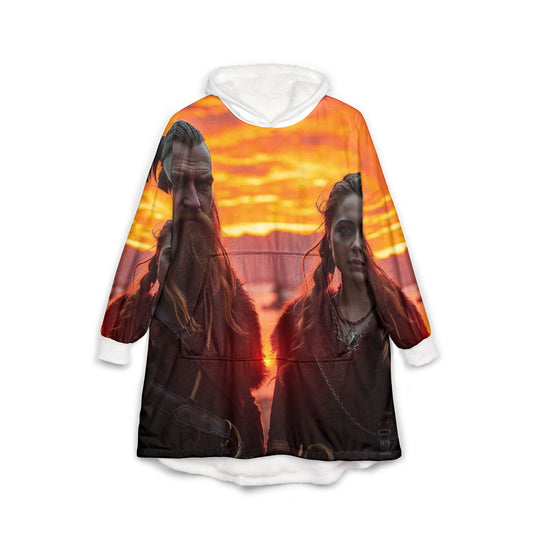 Viking Sunset Hooded Blanket