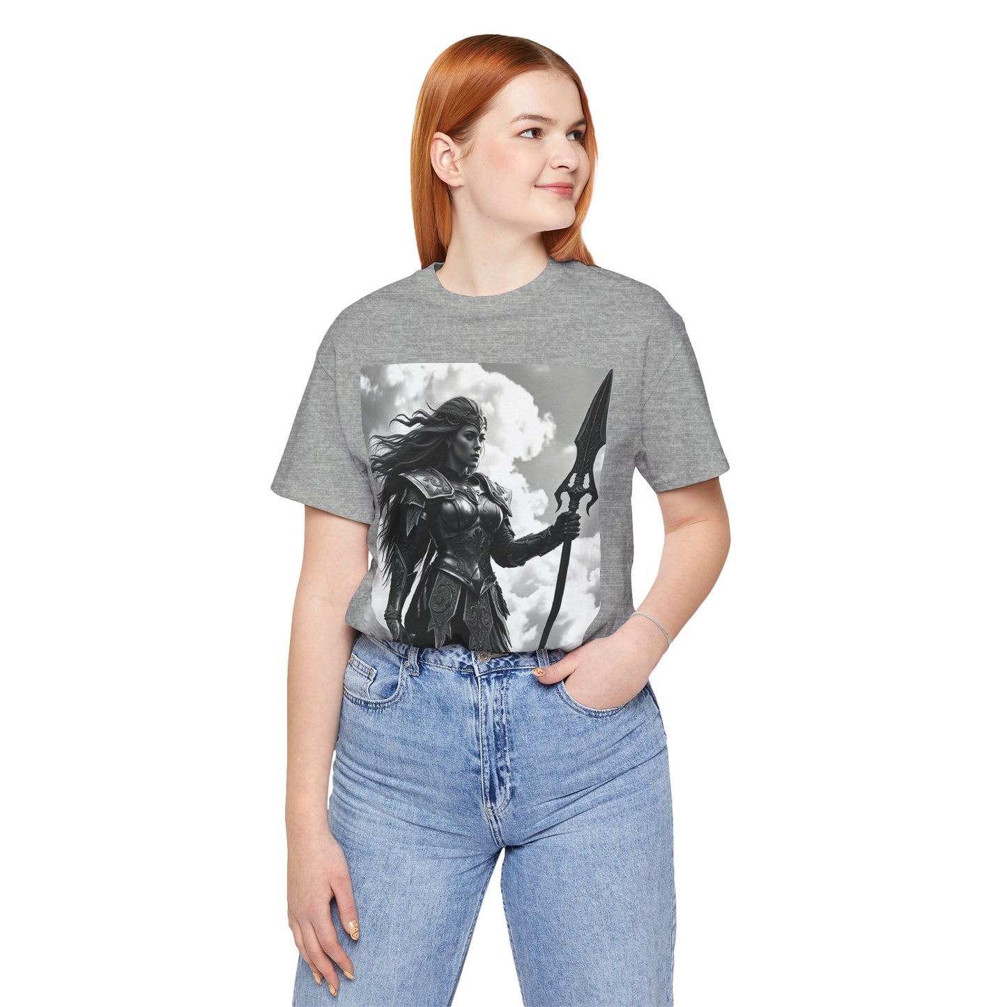 Valkyrie Warrior T-Shirt – Mythic Female Armor Art Tee
