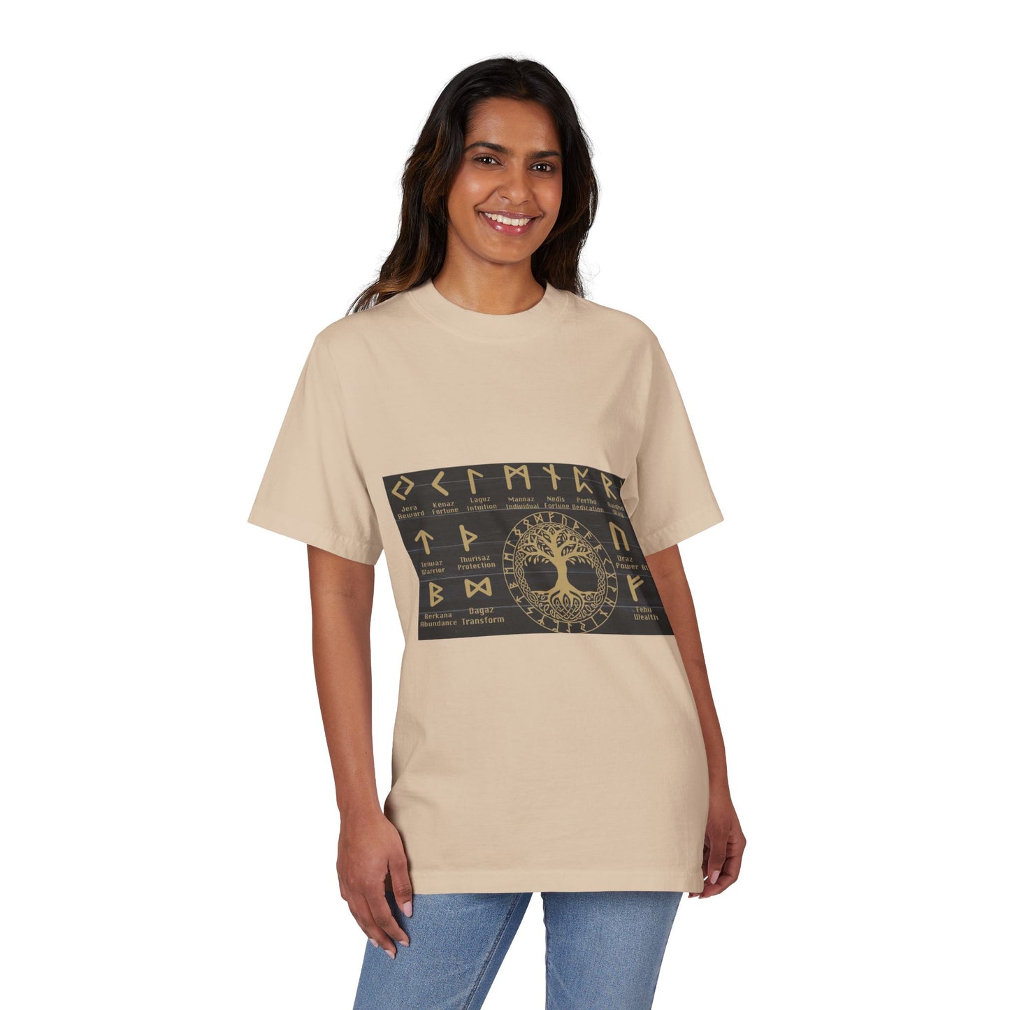 Viking Runes Tree of Life T-Shirt — Norse Rune Alphabet Graphic Tee