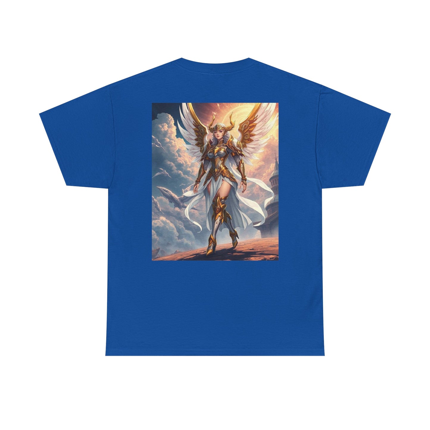 Angel Warrior Graphic Tee — Celestial Valkyrie Mythical Fantasy T-Shirt