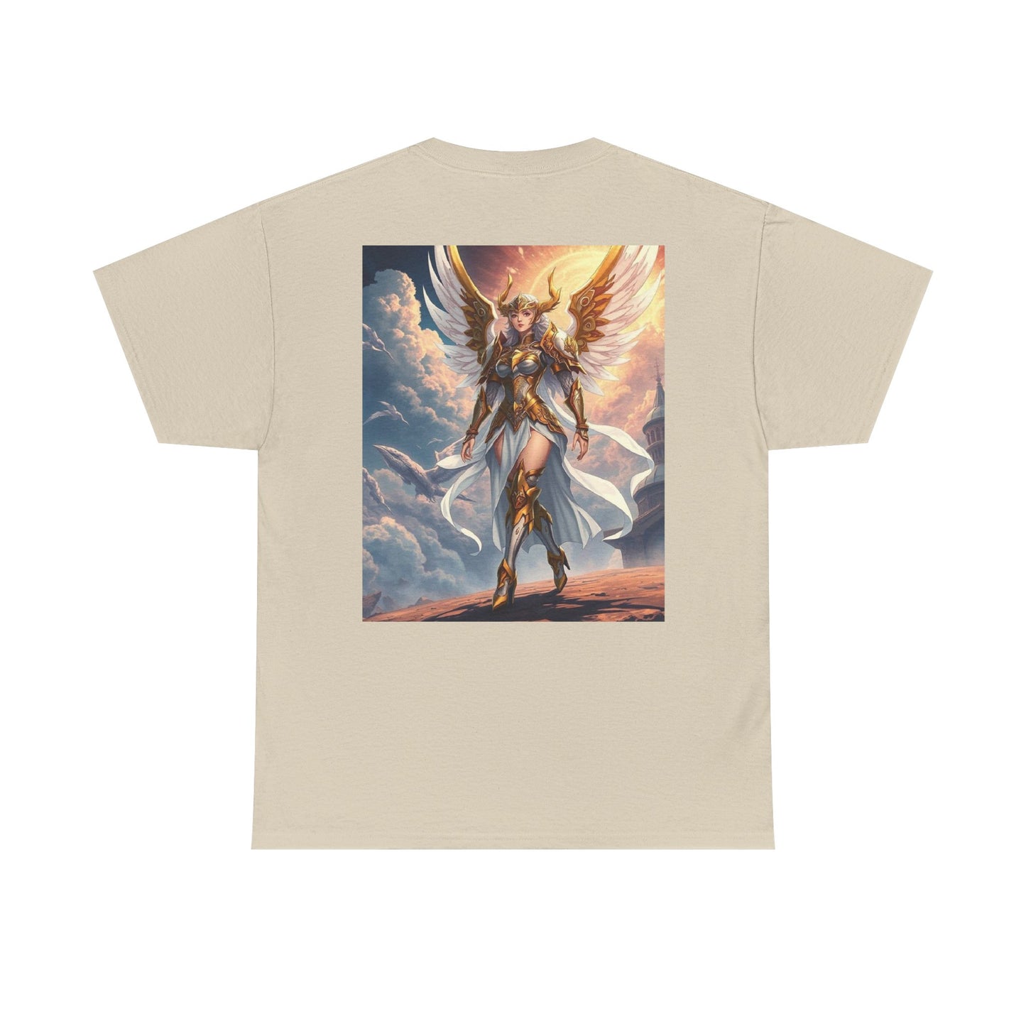 Angel Warrior Graphic Tee — Celestial Valkyrie Mythical Fantasy T-Shirt