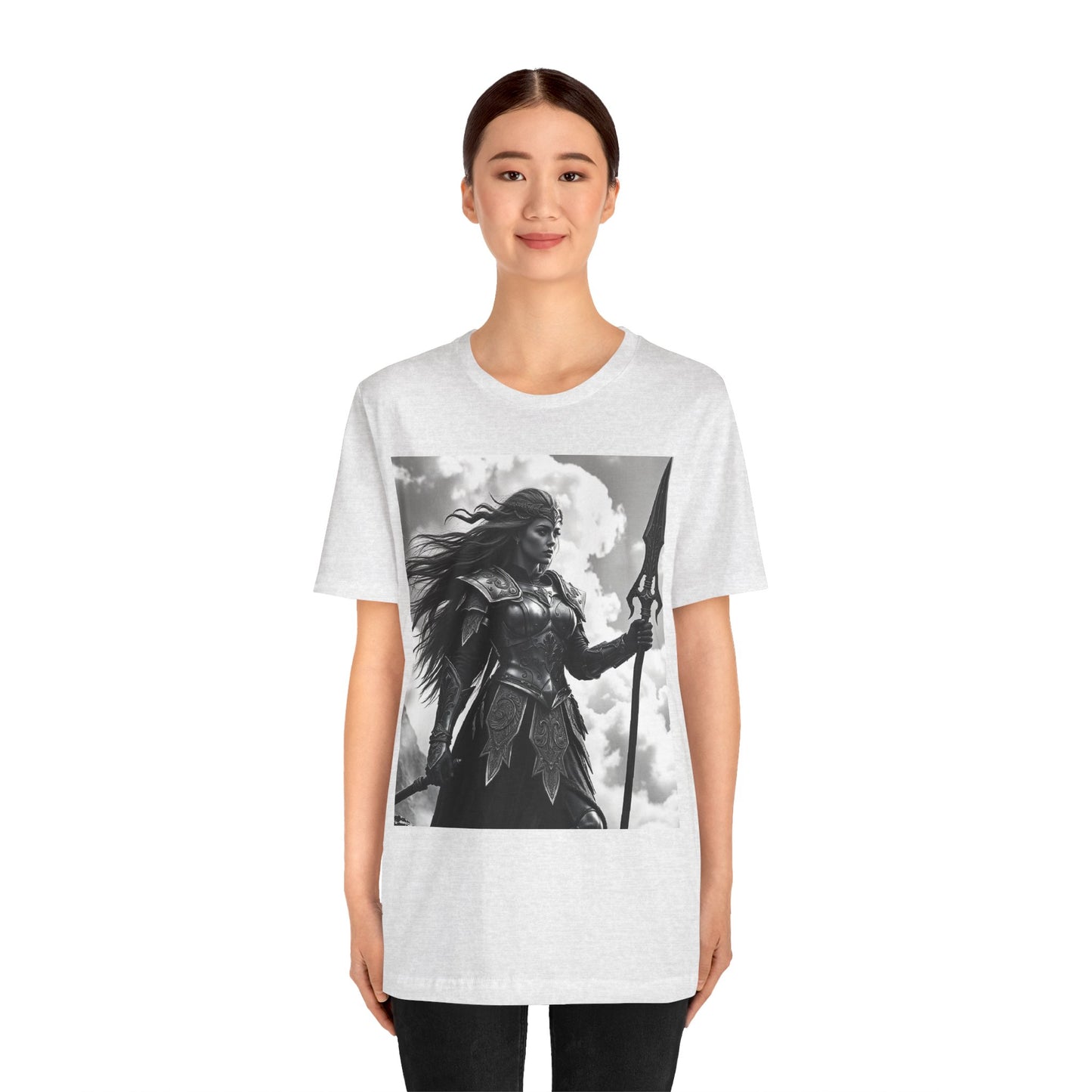 Valkyrie Warrior T-Shirt – Mythic Female Armor Art Tee