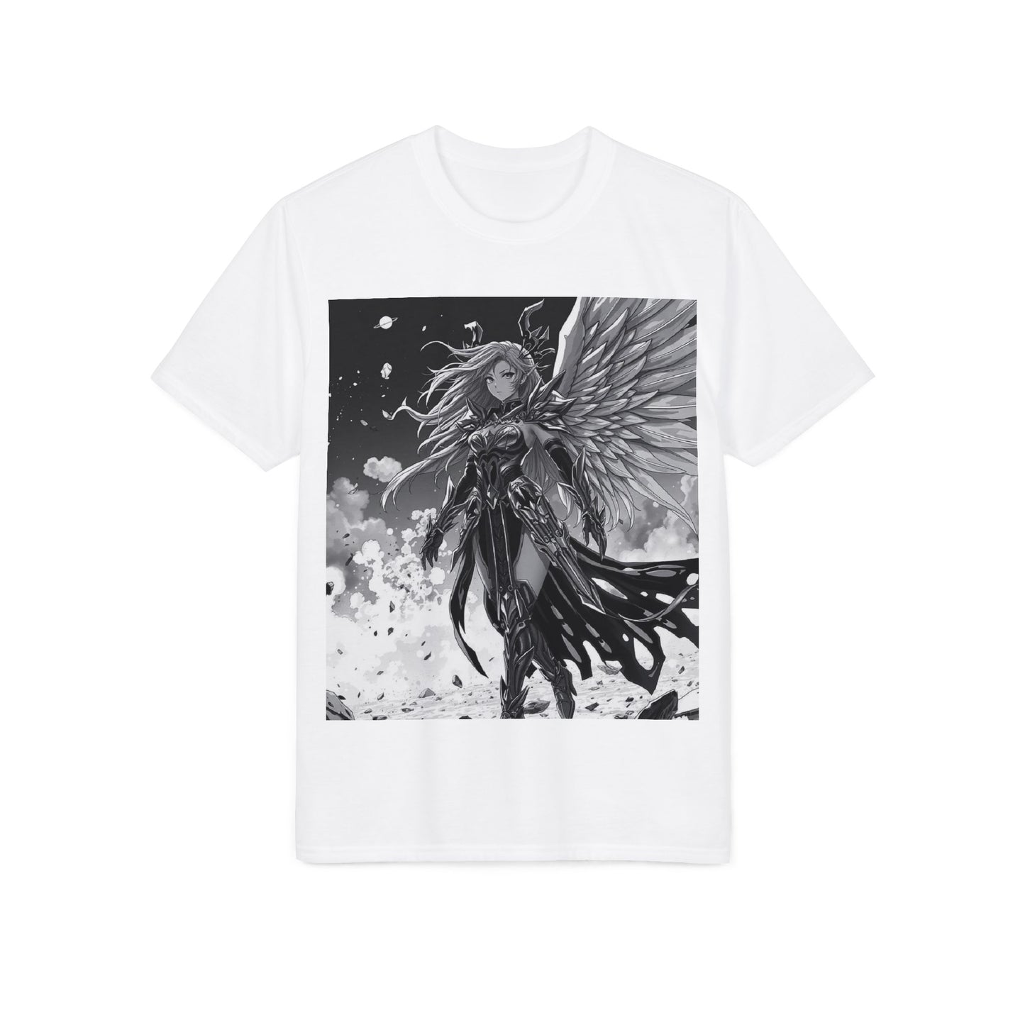 Angel Warrior T-Shirt — Gothic Fantasy Winged Hero Graphic Tee