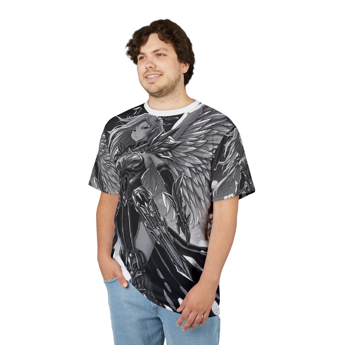 Angel Warrior Graphic Tee — Fantasy Anime Valkyrie AOP Shirt