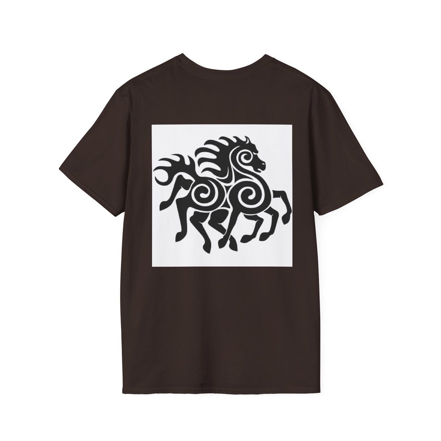 Tribal Horse Graphic T-Shirt — Celtic-Inspired Running Stallion Design