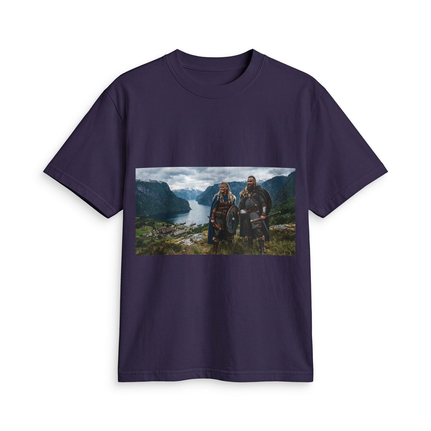 Viking Warriors Scenic Photo T‑Shirt