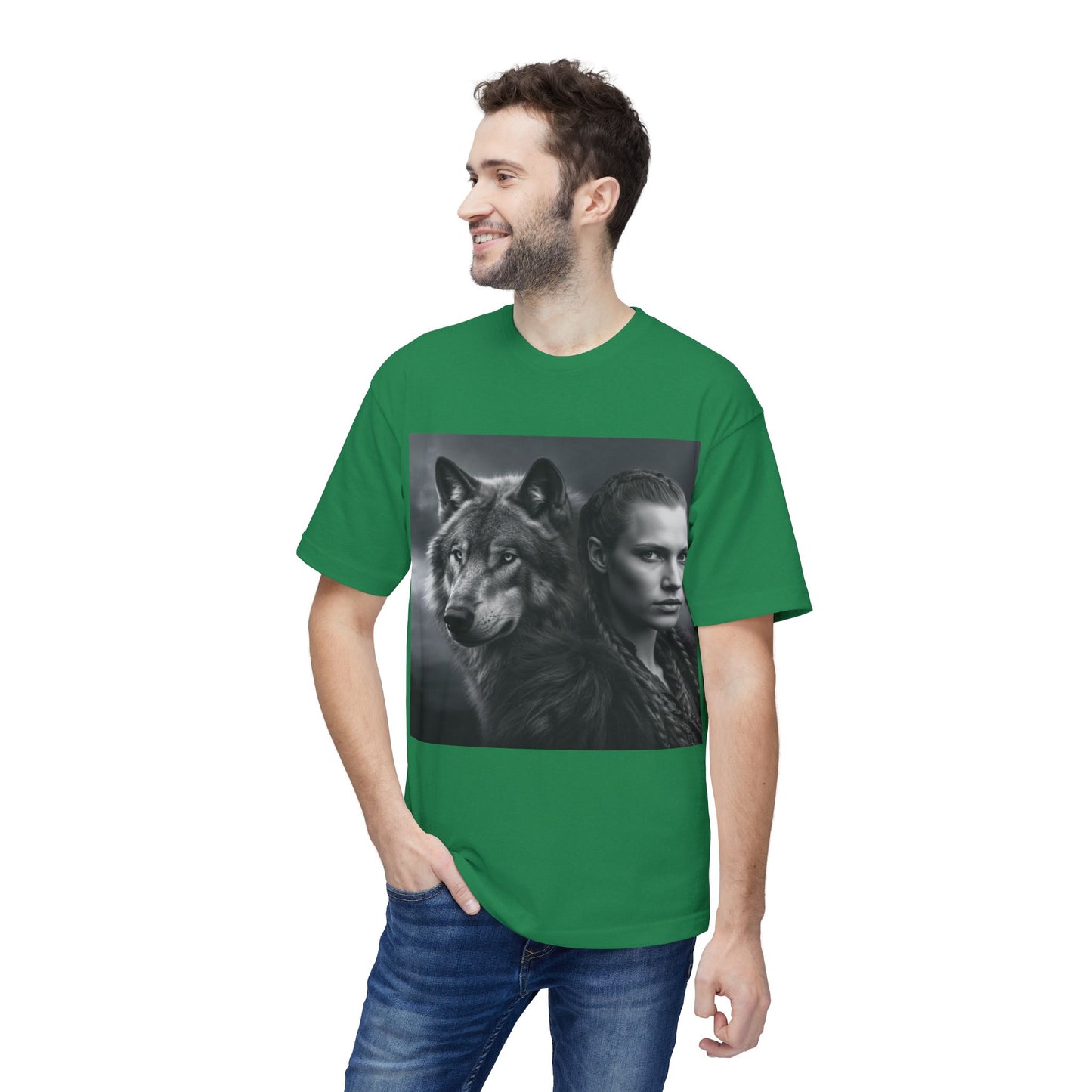 Wolf Spirit T-Shirt — Woman & Wolf Portrait Graphic Tee