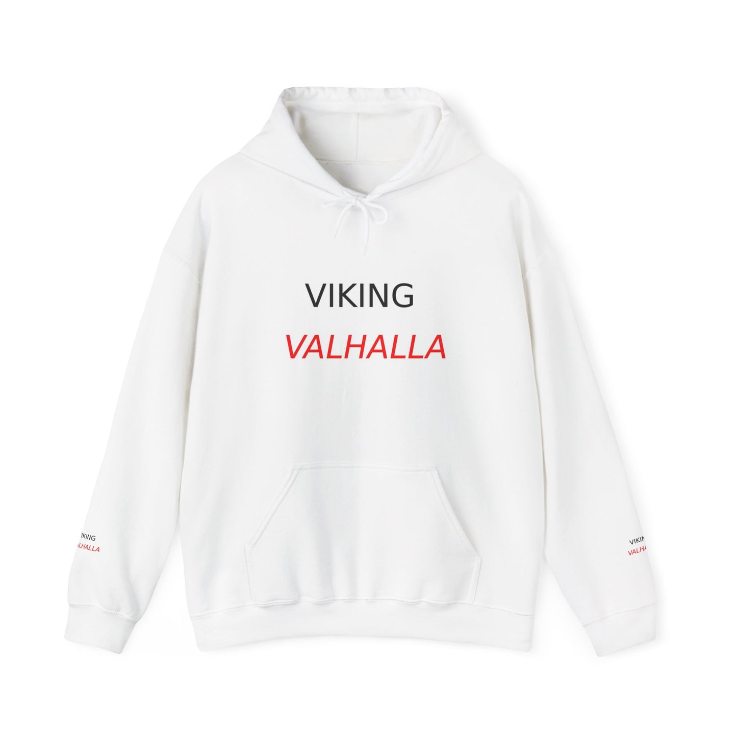 Viking Valhalla Hoodie — Norse Rune Shield Back Graphic