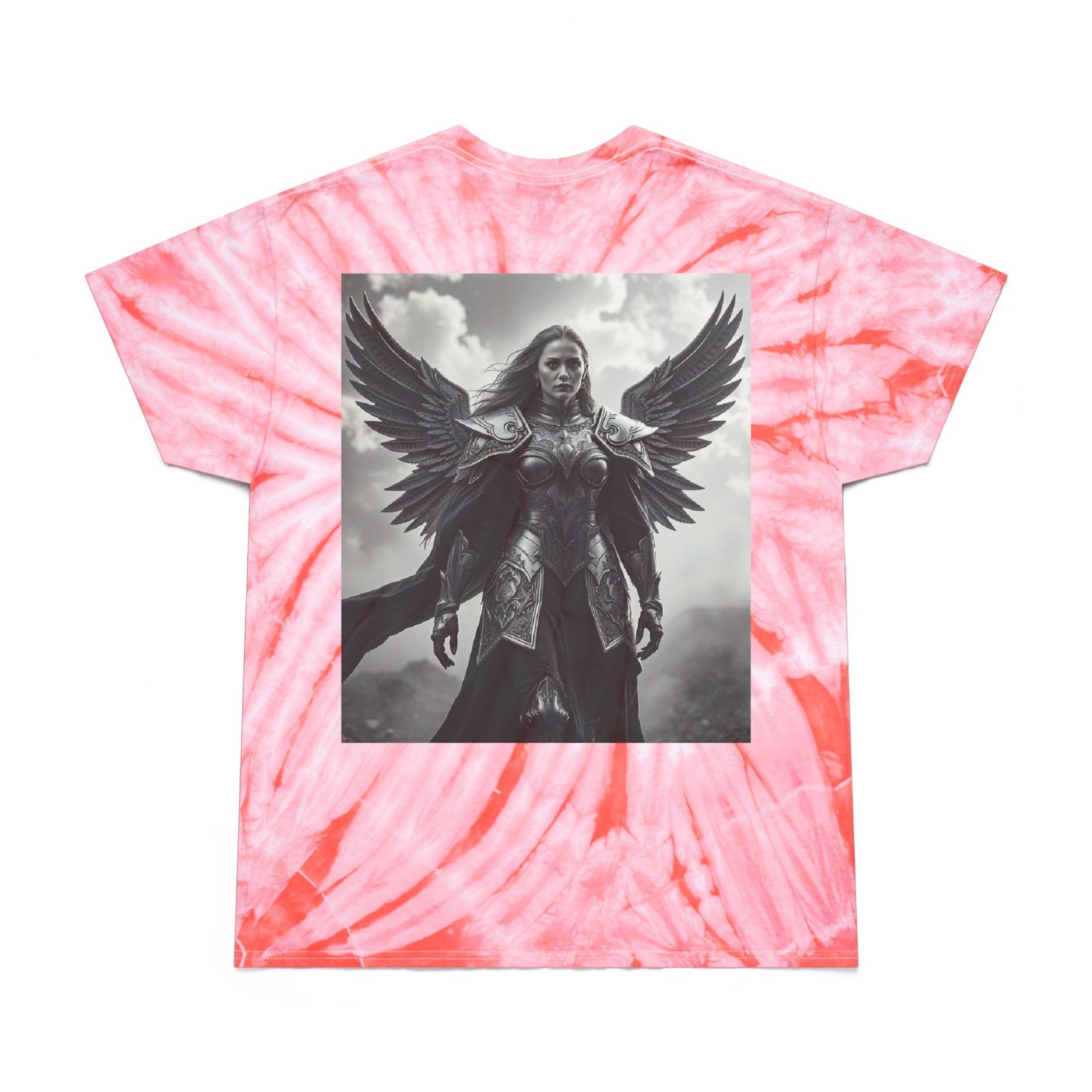 Angel Warrior Tie-Dye Tee — Yellow Cyclone Graphic T-Shirt