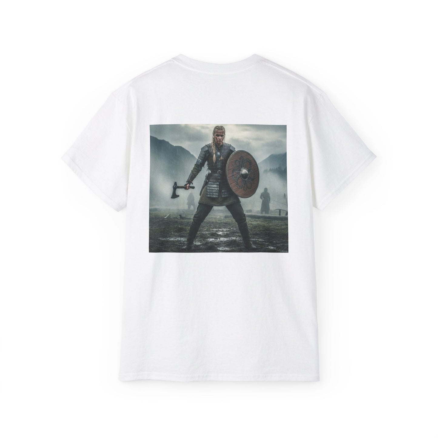 Viking Warrior T‑Shirt — Shield & Axe Norse Battle Graphic Tee