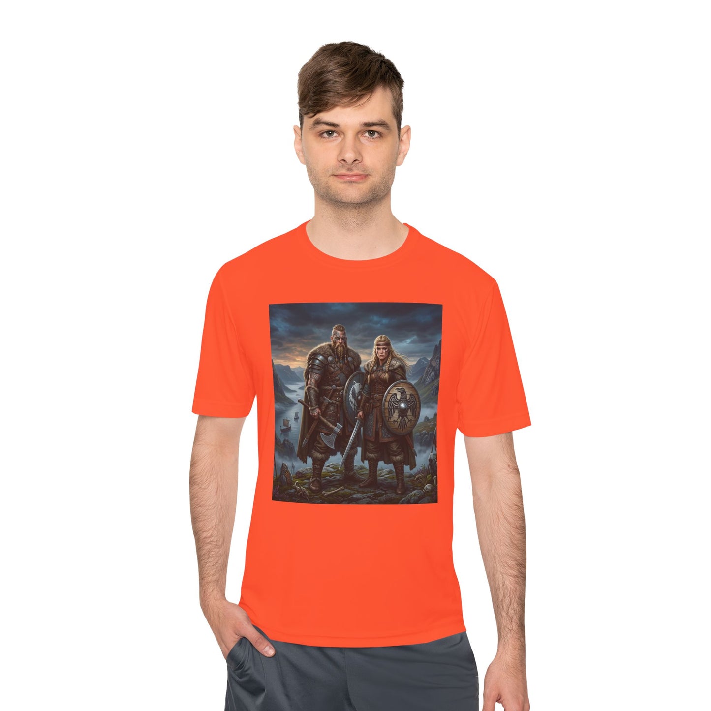 Viking Warriors Graphic Tee — Norse Shield & Axe Mythic T-Shirt