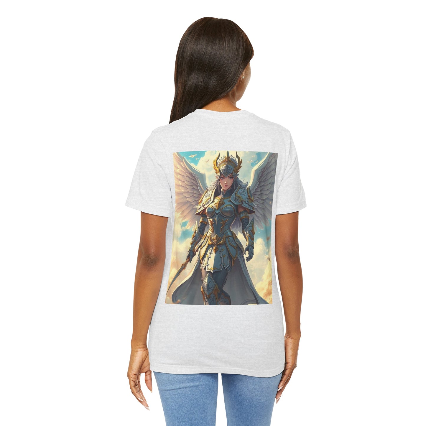 Angel Warrior T-Shirt — Fantasy Valkyrie Winged Armor Graphic Tee