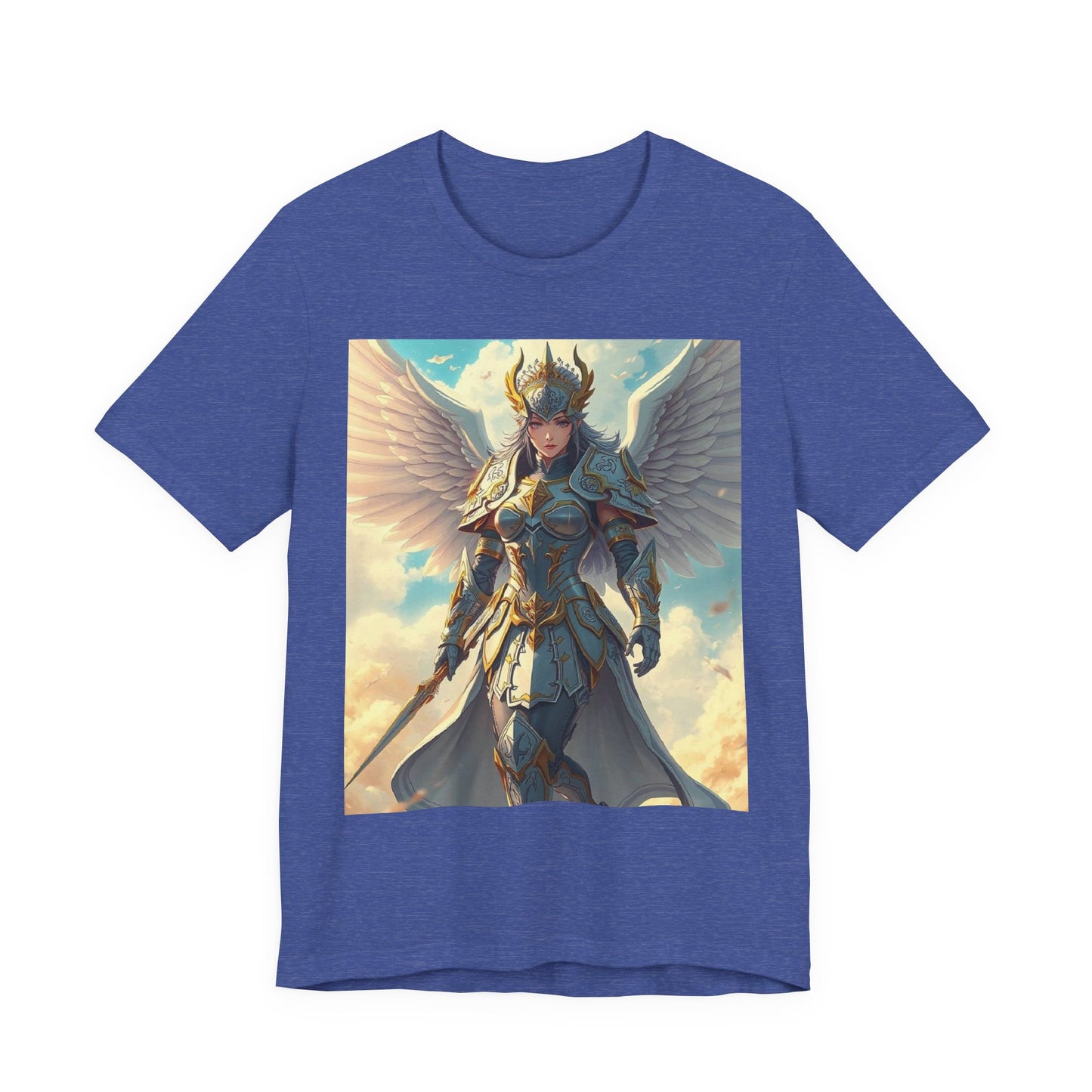 Angel Warrior T-Shirt — Fantasy Valkyrie Winged Armor Graphic Tee