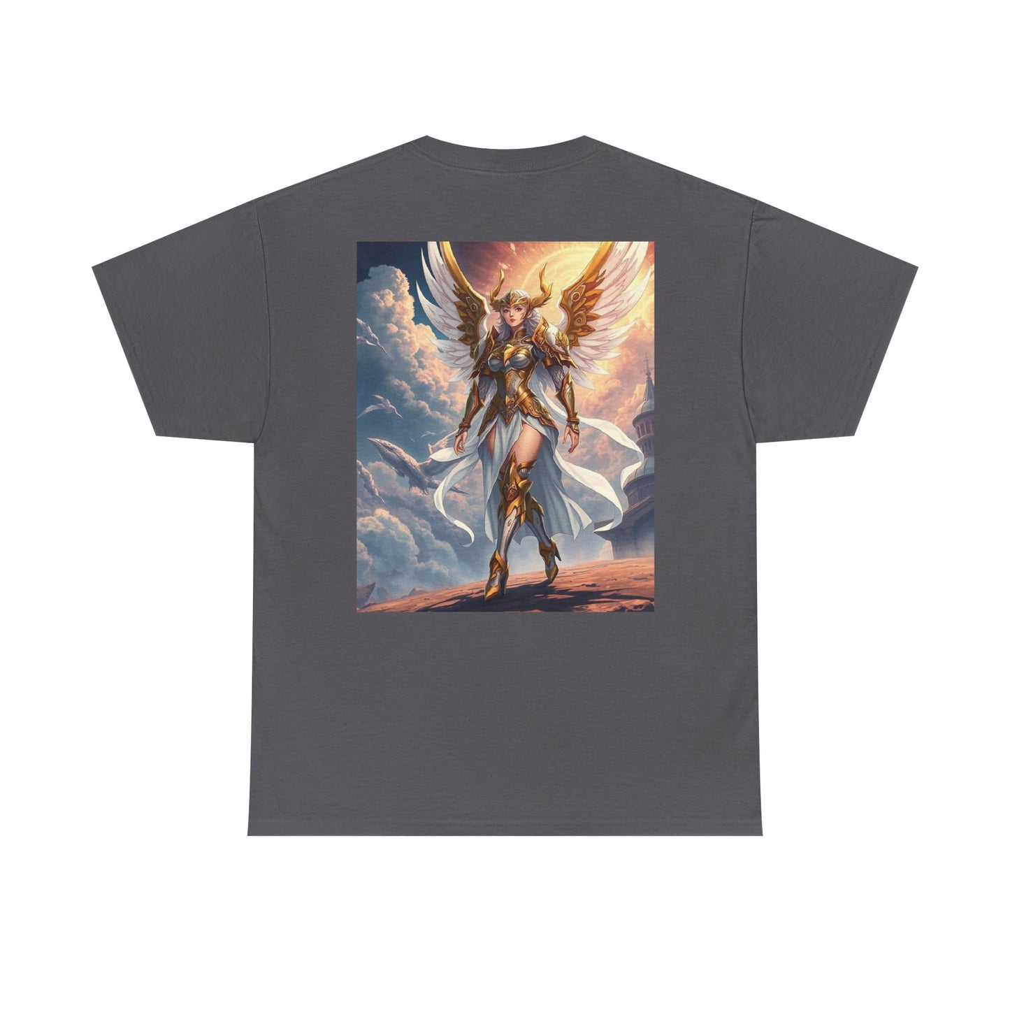 Angel Warrior Graphic Tee — Celestial Valkyrie Mythical Fantasy T-Shirt