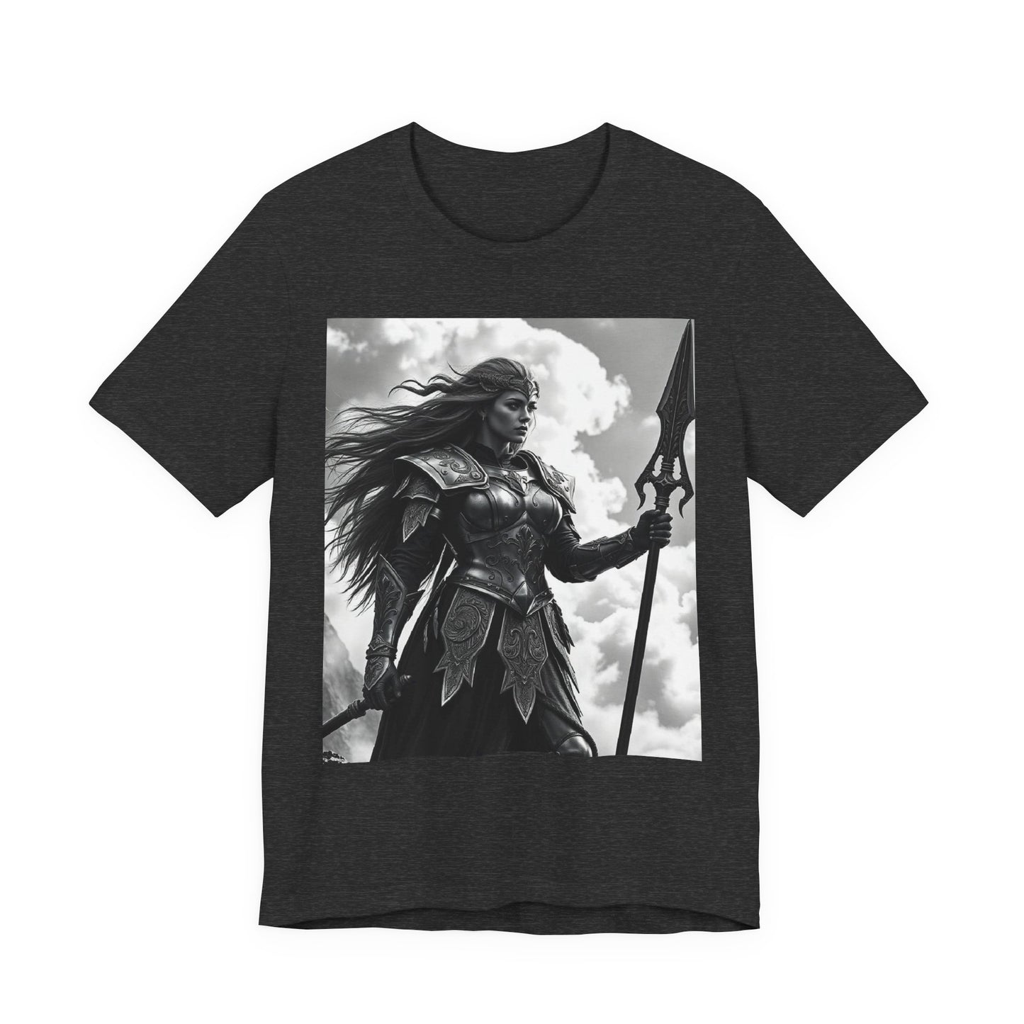 Valkyrie Warrior T-Shirt – Mythic Female Armor Art Tee