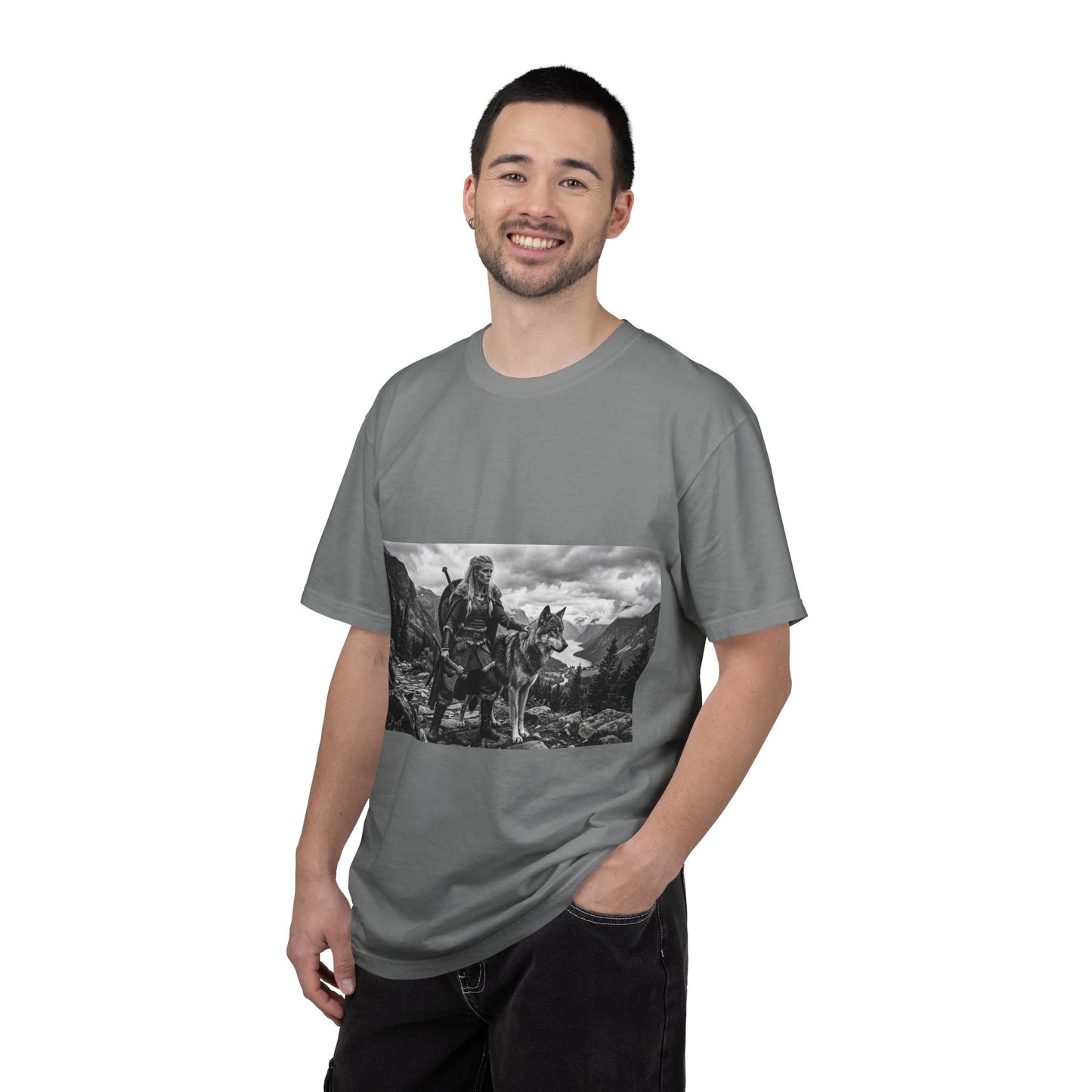Viking Warrior with Wolf T-Shirt