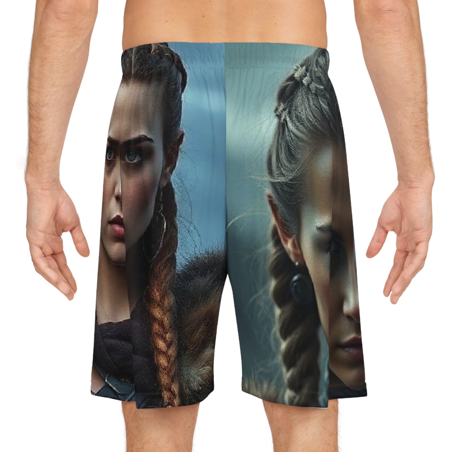Viking Warrior All-Over Print Basketball Shorts