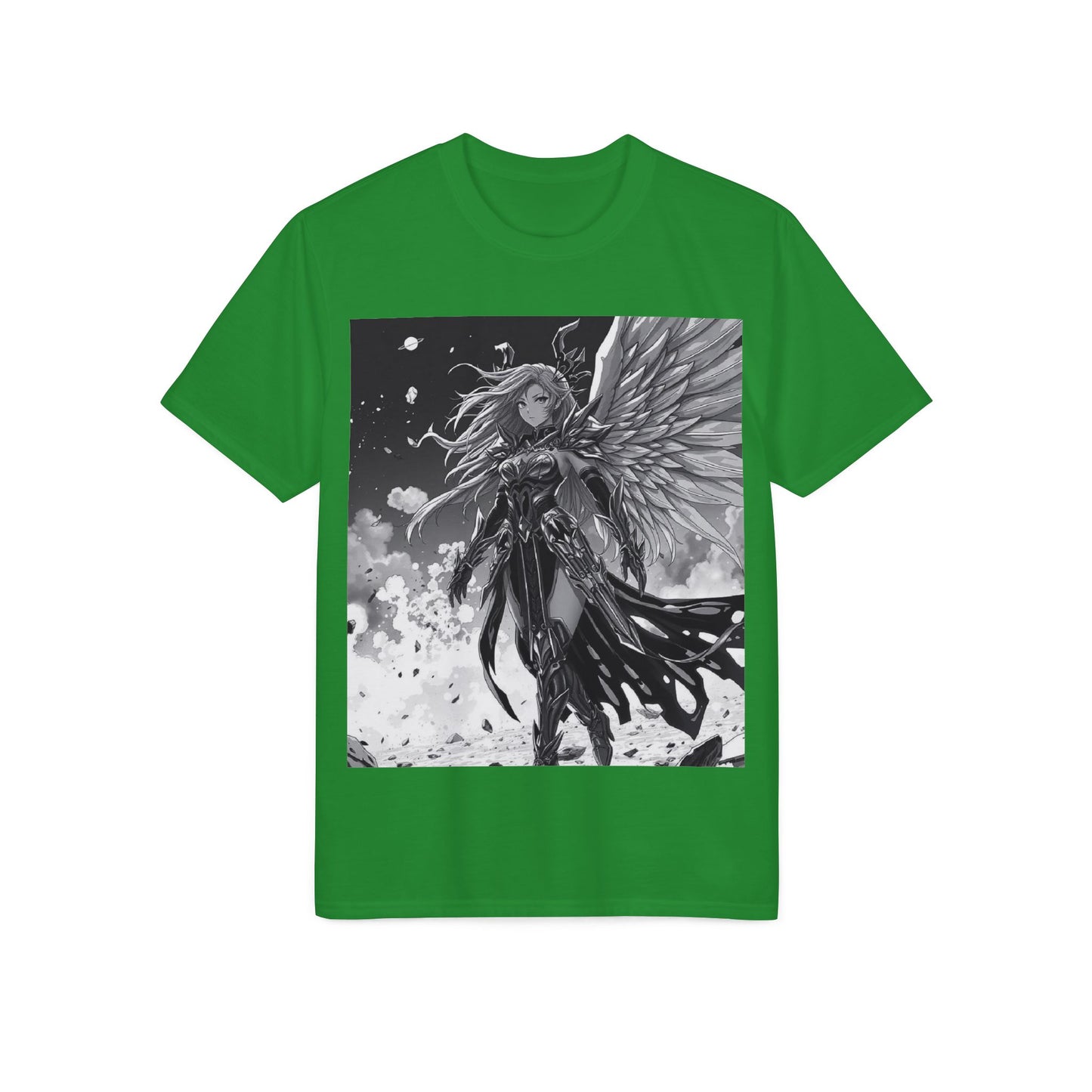 Angel Warrior T-Shirt — Gothic Fantasy Winged Hero Graphic Tee