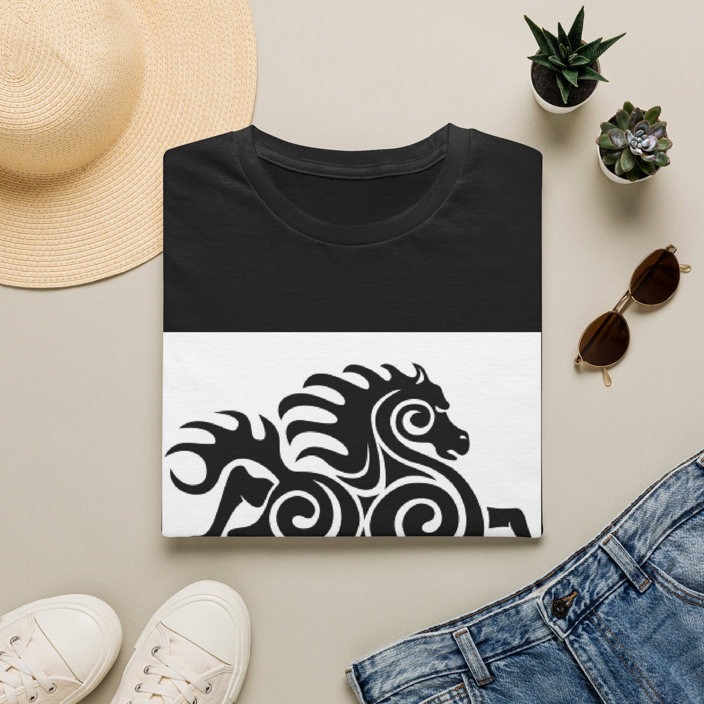 Tribal Horse Graphic T-Shirt — Celtic-Inspired Running Stallion Design