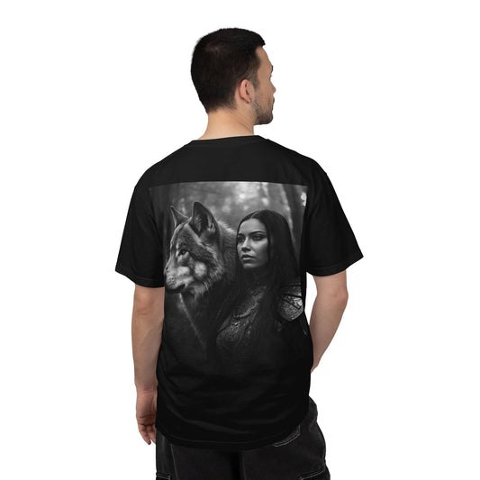 Wolf Warrior T-Shirt — Mystical Forest Warrior Graphic Tee