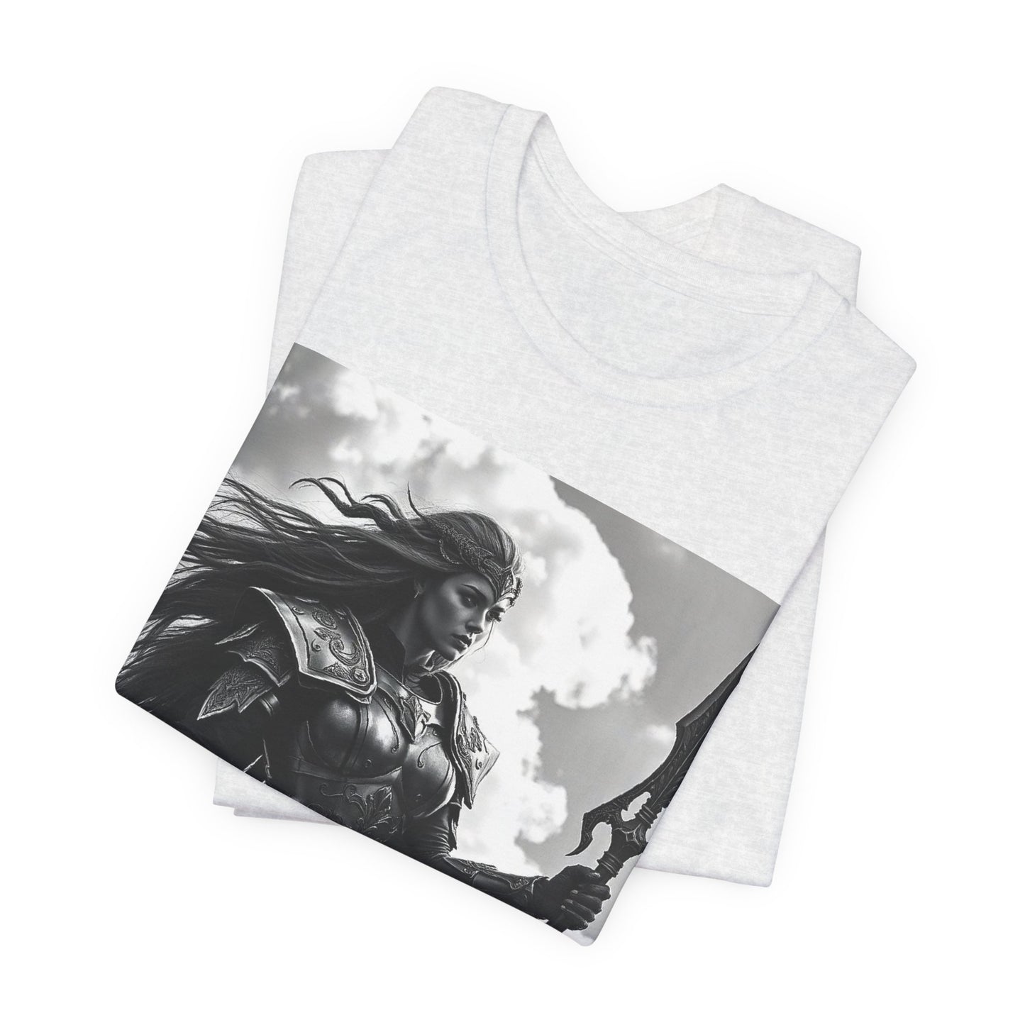 Valkyrie Warrior T-Shirt – Mythic Female Armor Art Tee