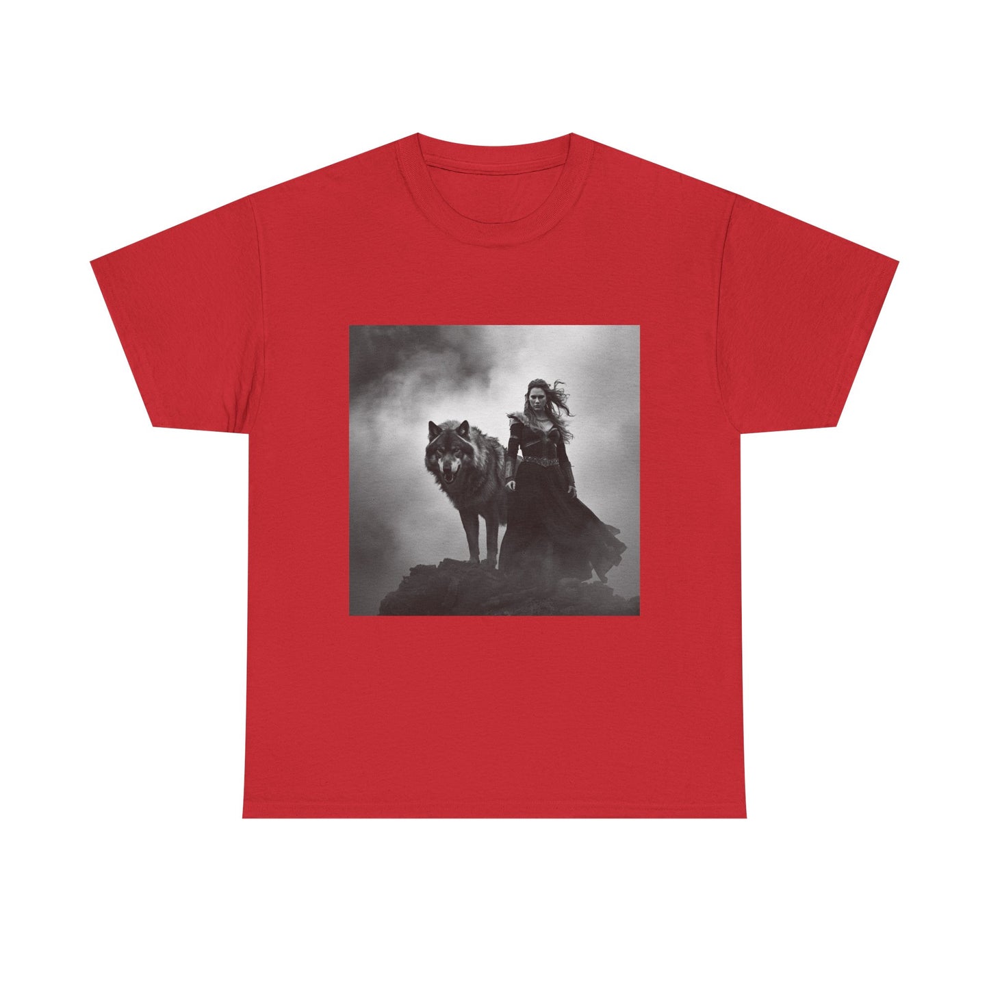 Witch & Wolf T‑Shirt — Gothic Fantasy Graphic Tee