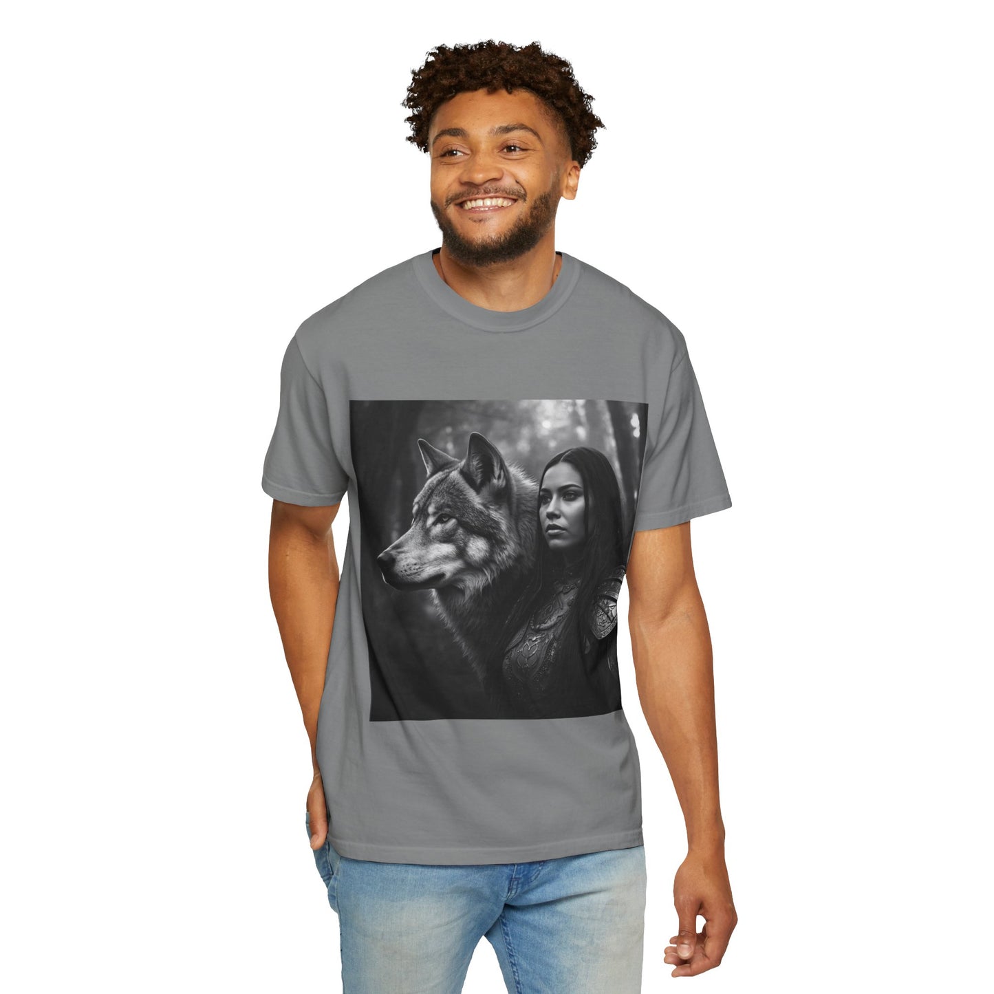 Wolf Warrior T-Shirt — Mystical Forest Warrior Graphic Tee